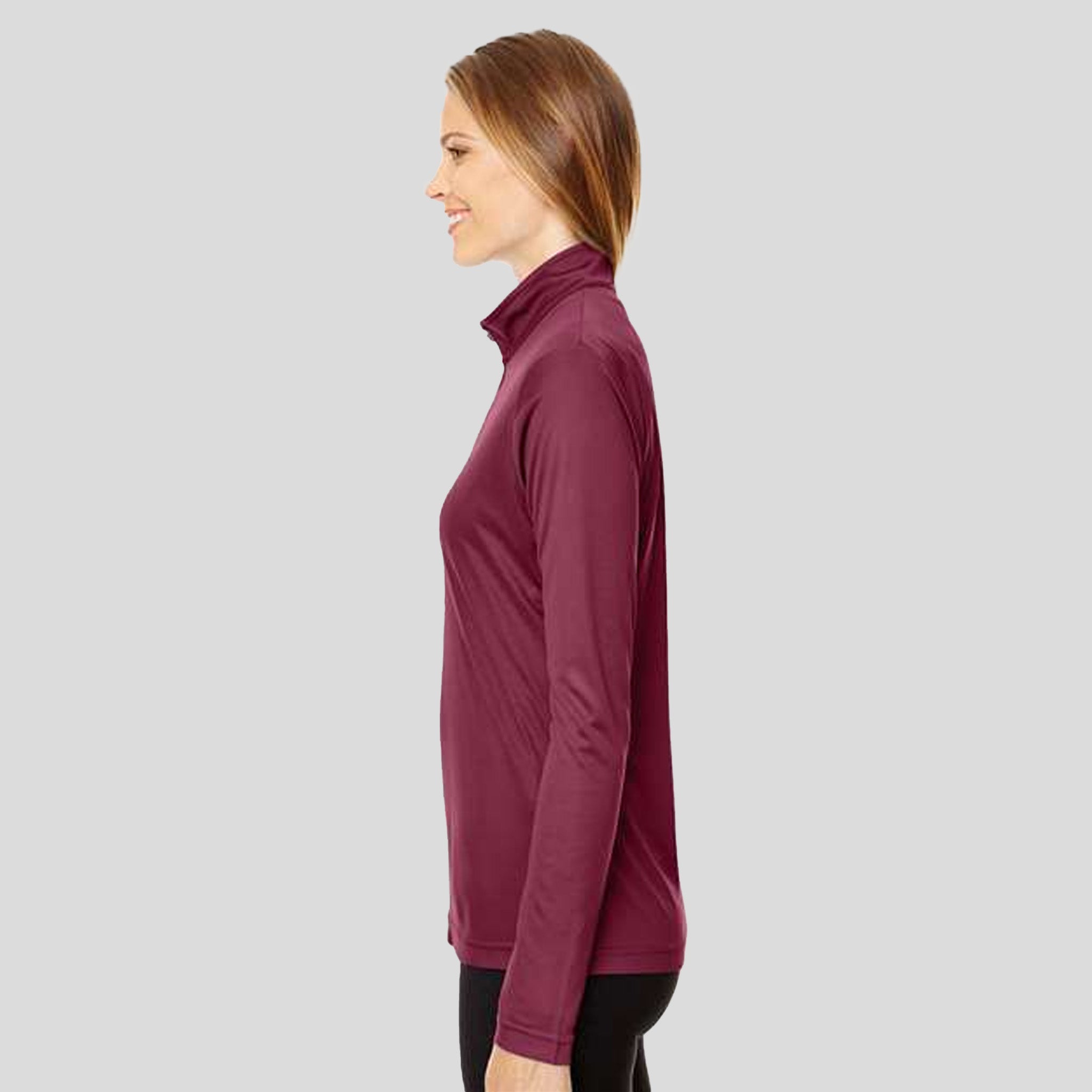 Women's Zone Performance Quarter-Zip Pullover | Sport Maroon