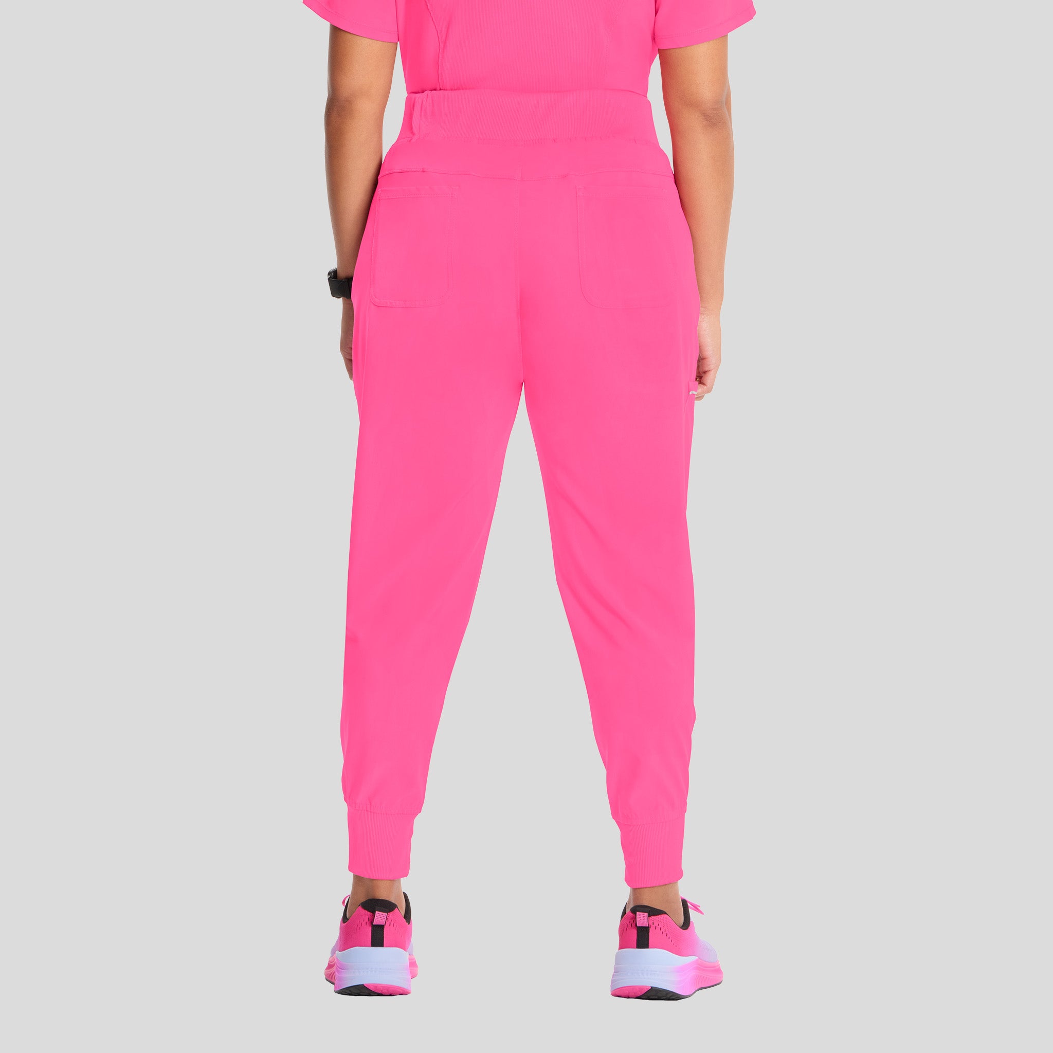Infinity Elastic Waistband Jogger Scrub Pant | Pink