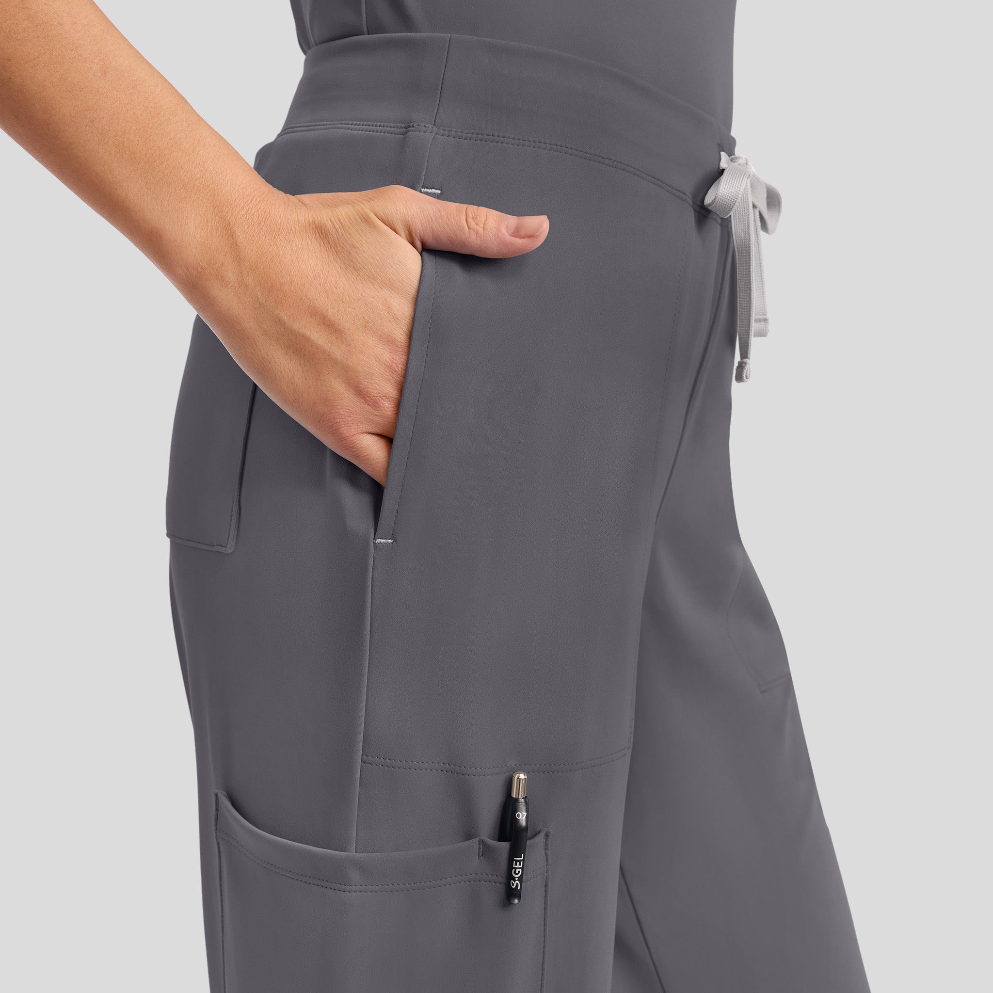 Achieve Pull-On Straight Leg Scrub Pant | Pewter
