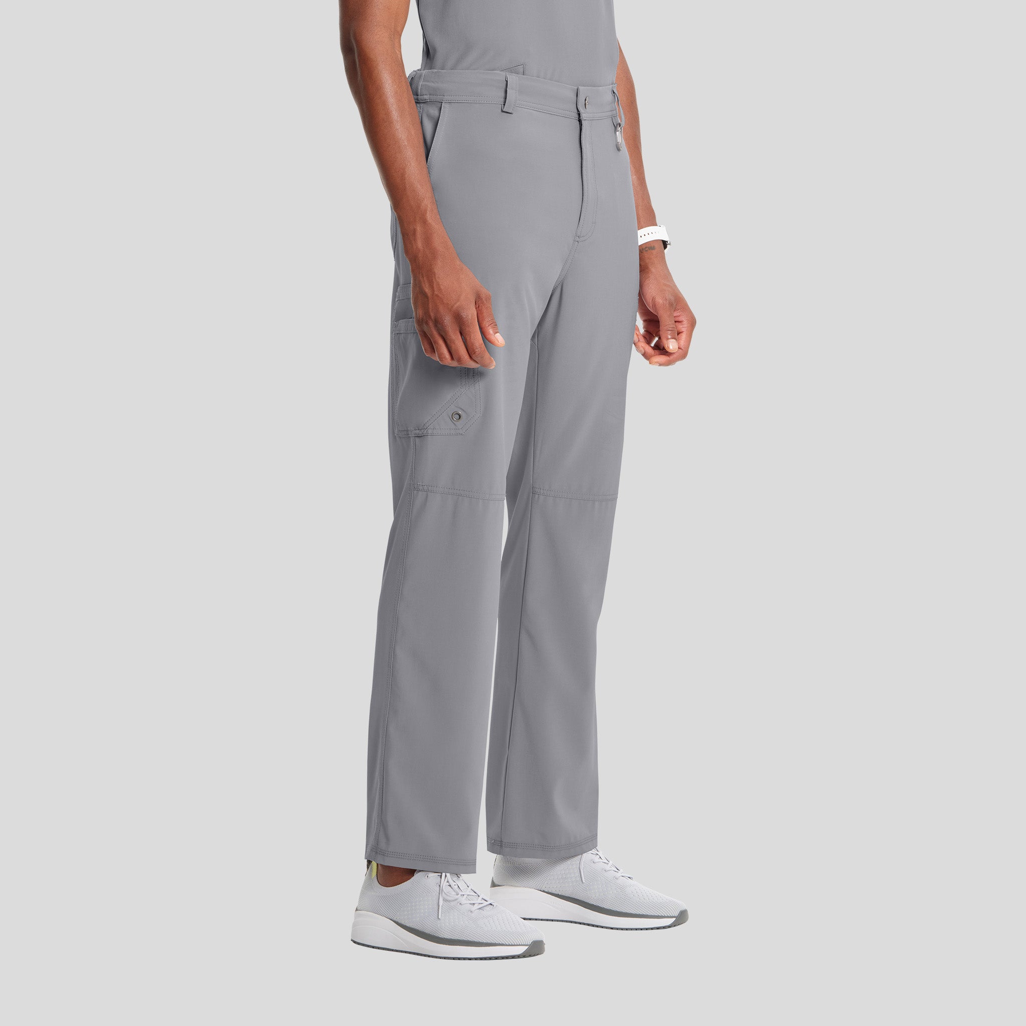 Men's Zip Fly Cargo Scrub Pant | Grey