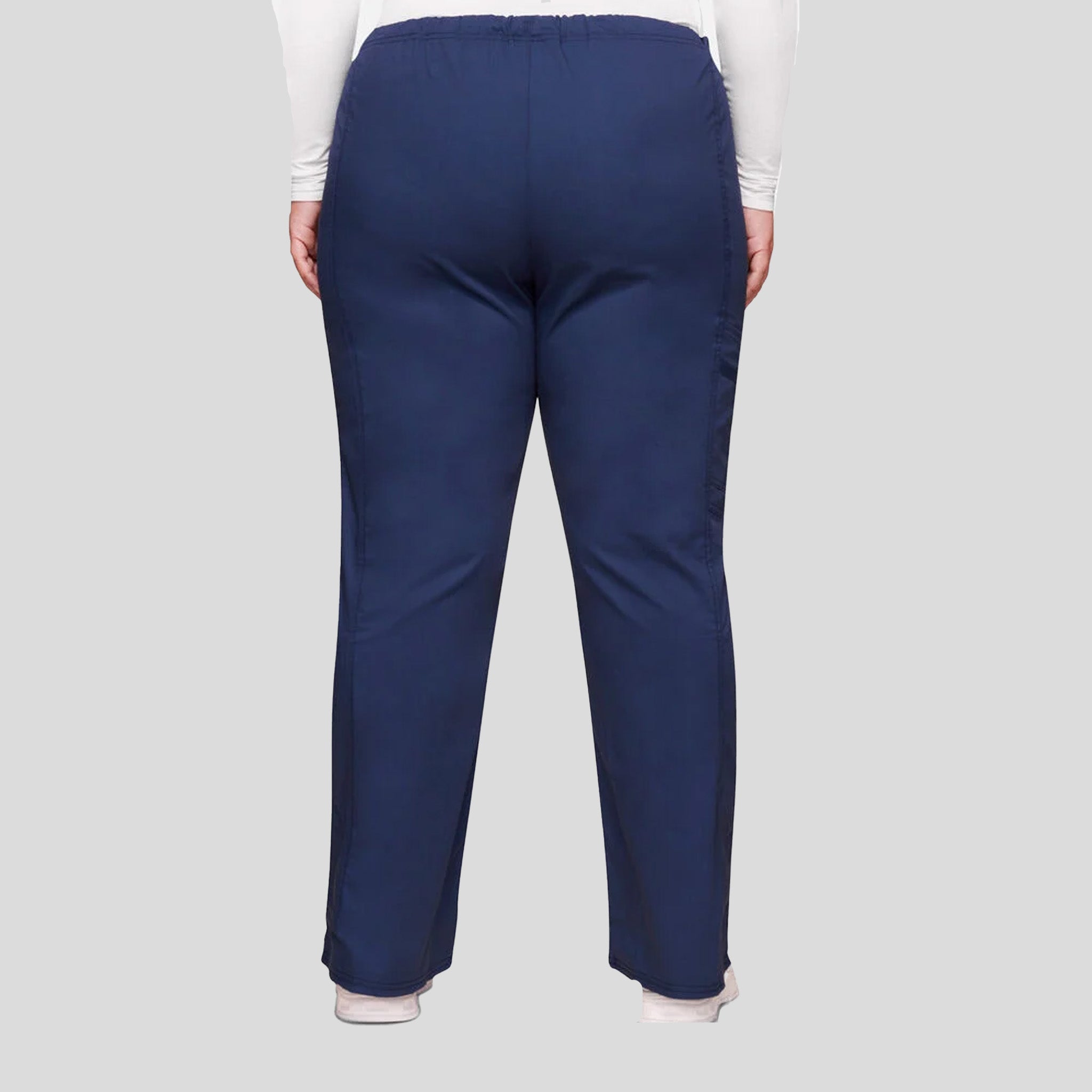 Flare Leg Drawstring Scrub Pant | Navy