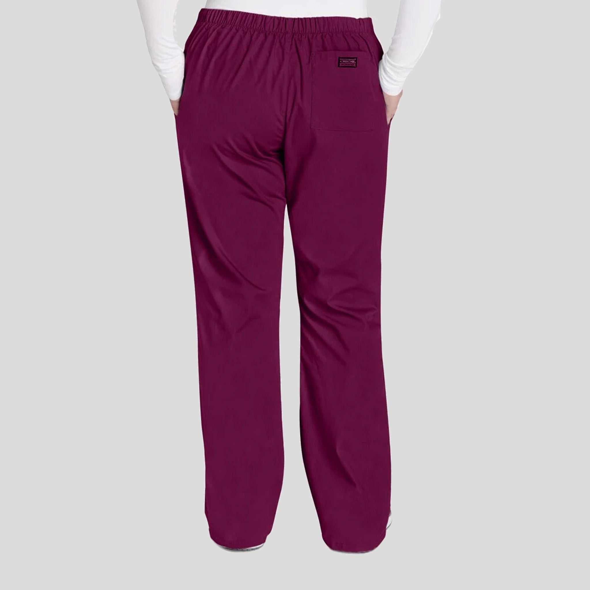 Natural Rise Flare Leg Drawstring Pant | Wine