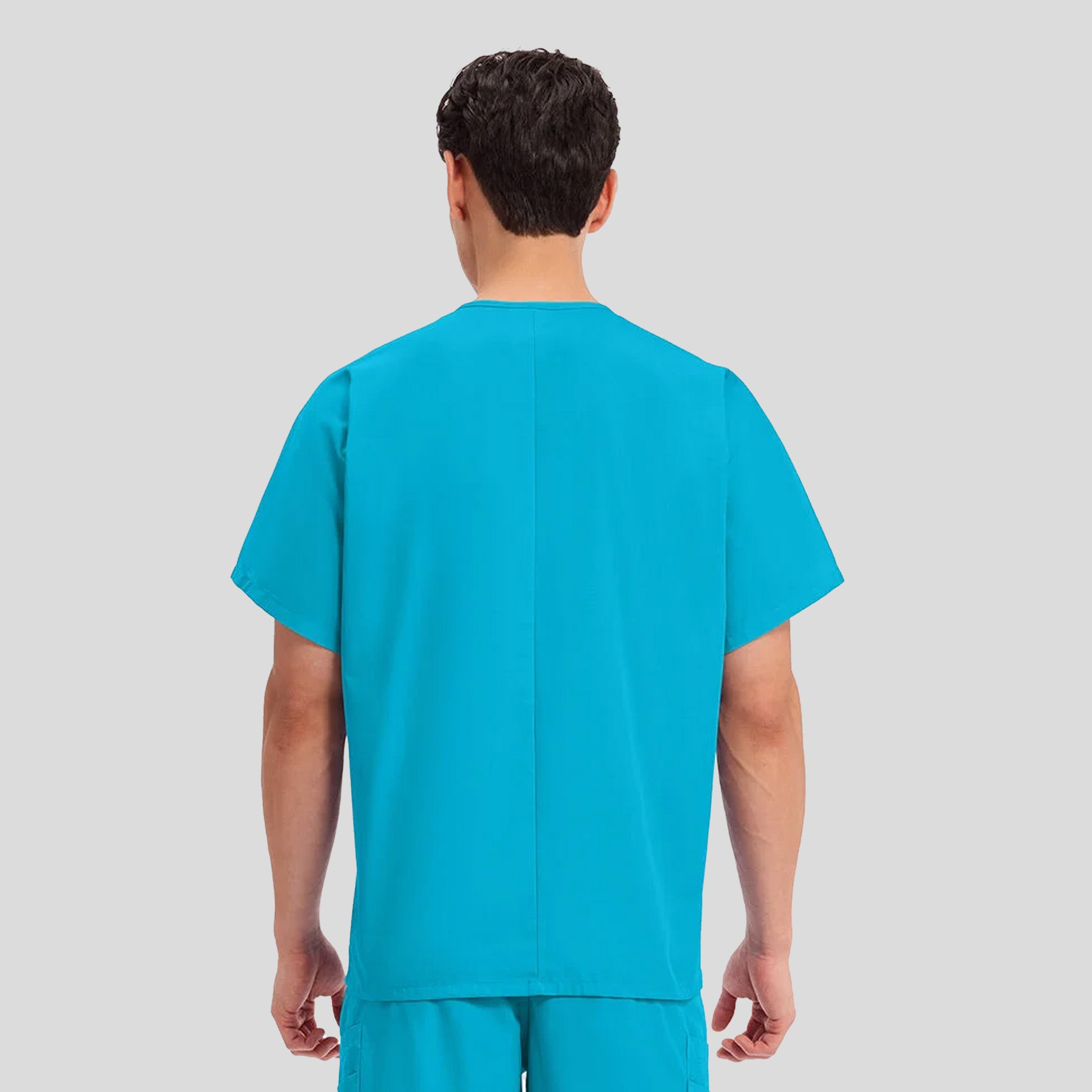 Unisex V-Neck 1 Pocket | Turquoise