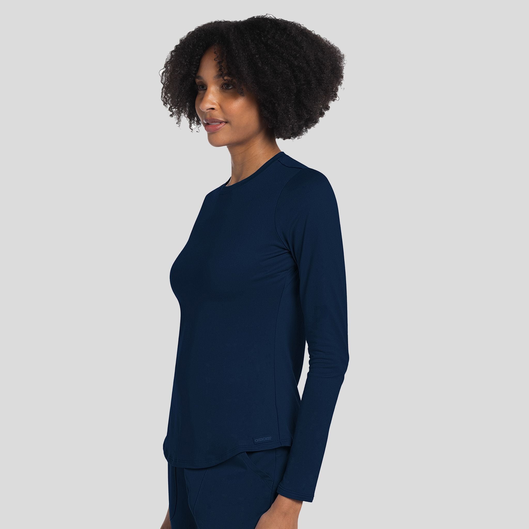 Long Sleeve Underscrub Knit Tee | Navy