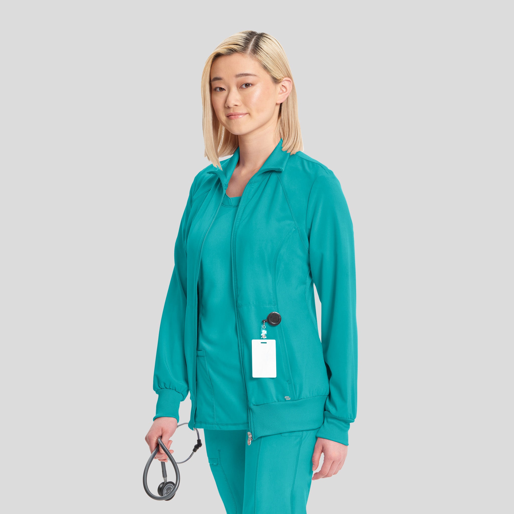 Women's Zip Front Warm-Up | Teal