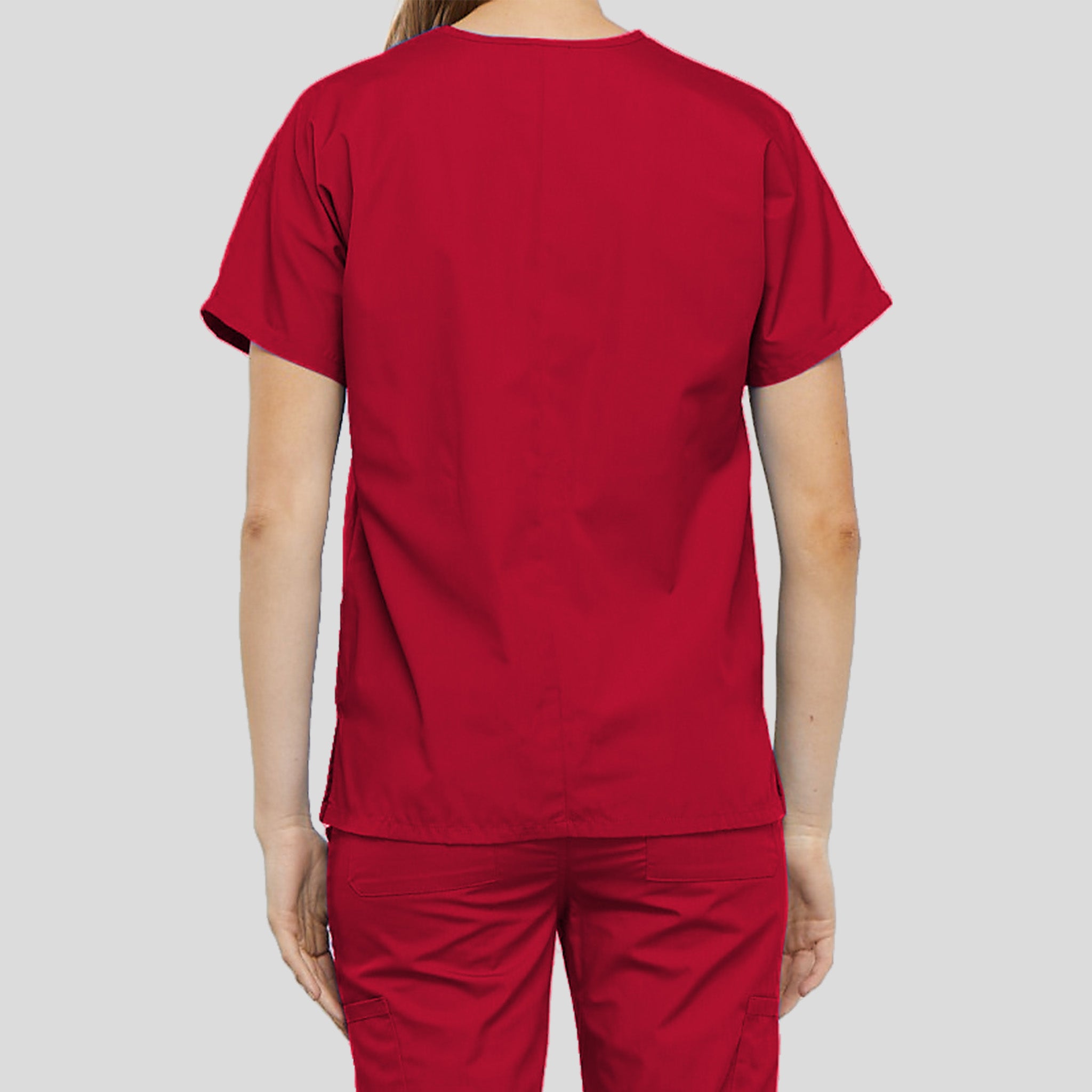 Women's V-Neck 2 Pocket | Red