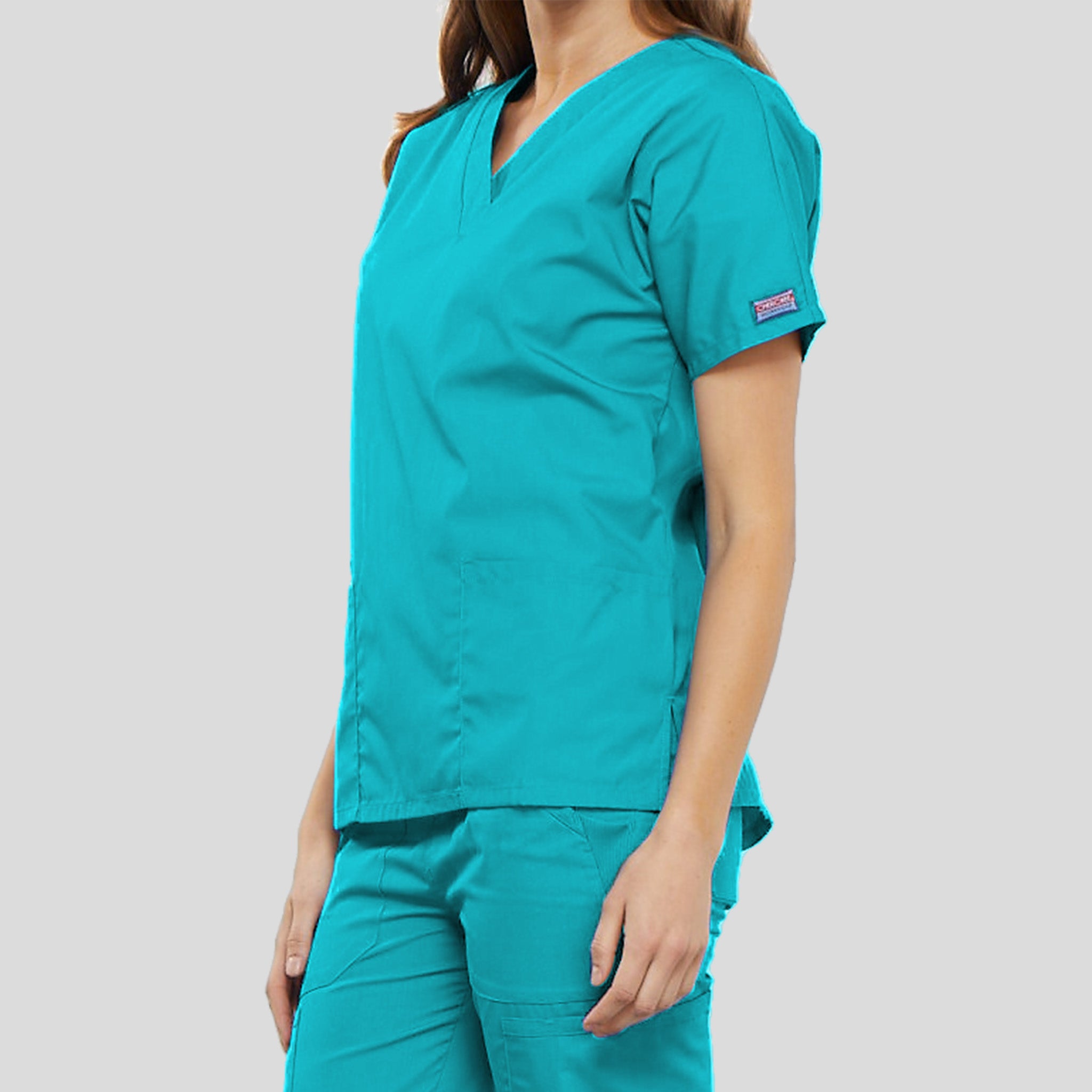 Women's V-Neck 2 Pocket | Turquoise