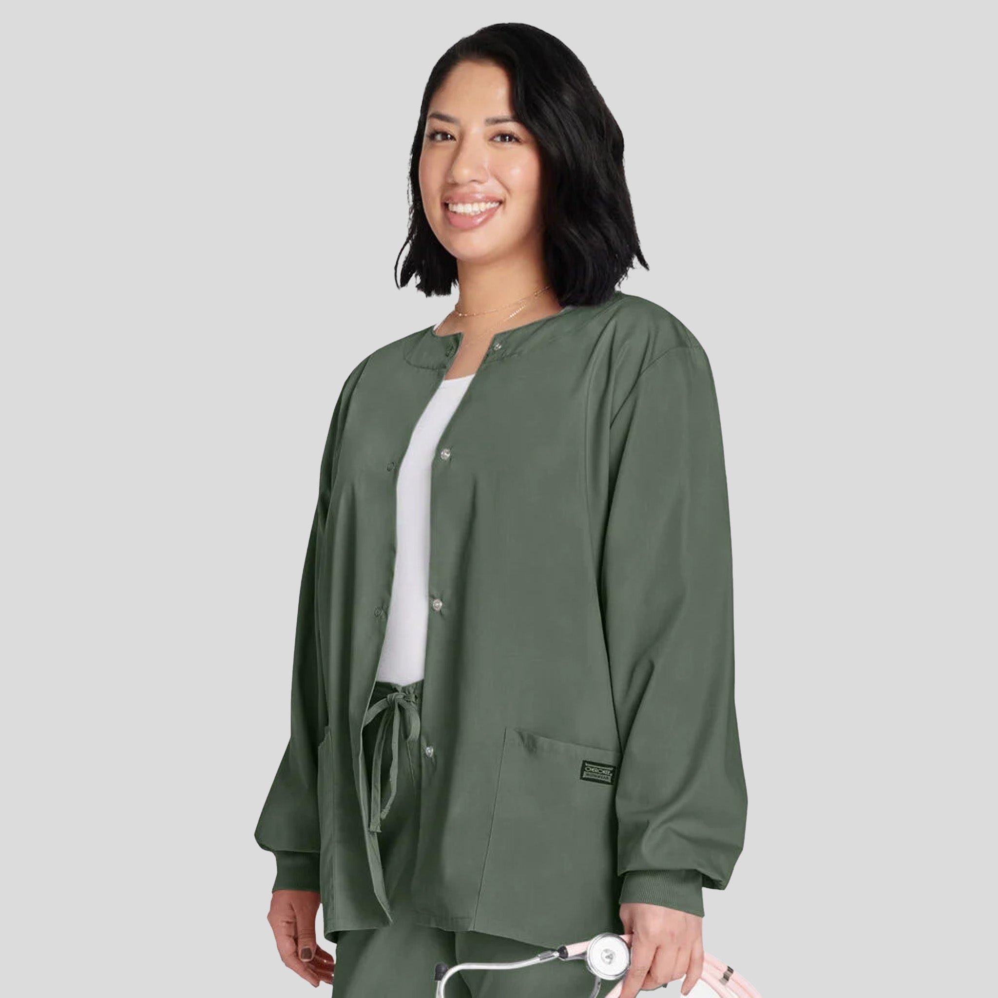 Women's Snap Front Jacket | Olive