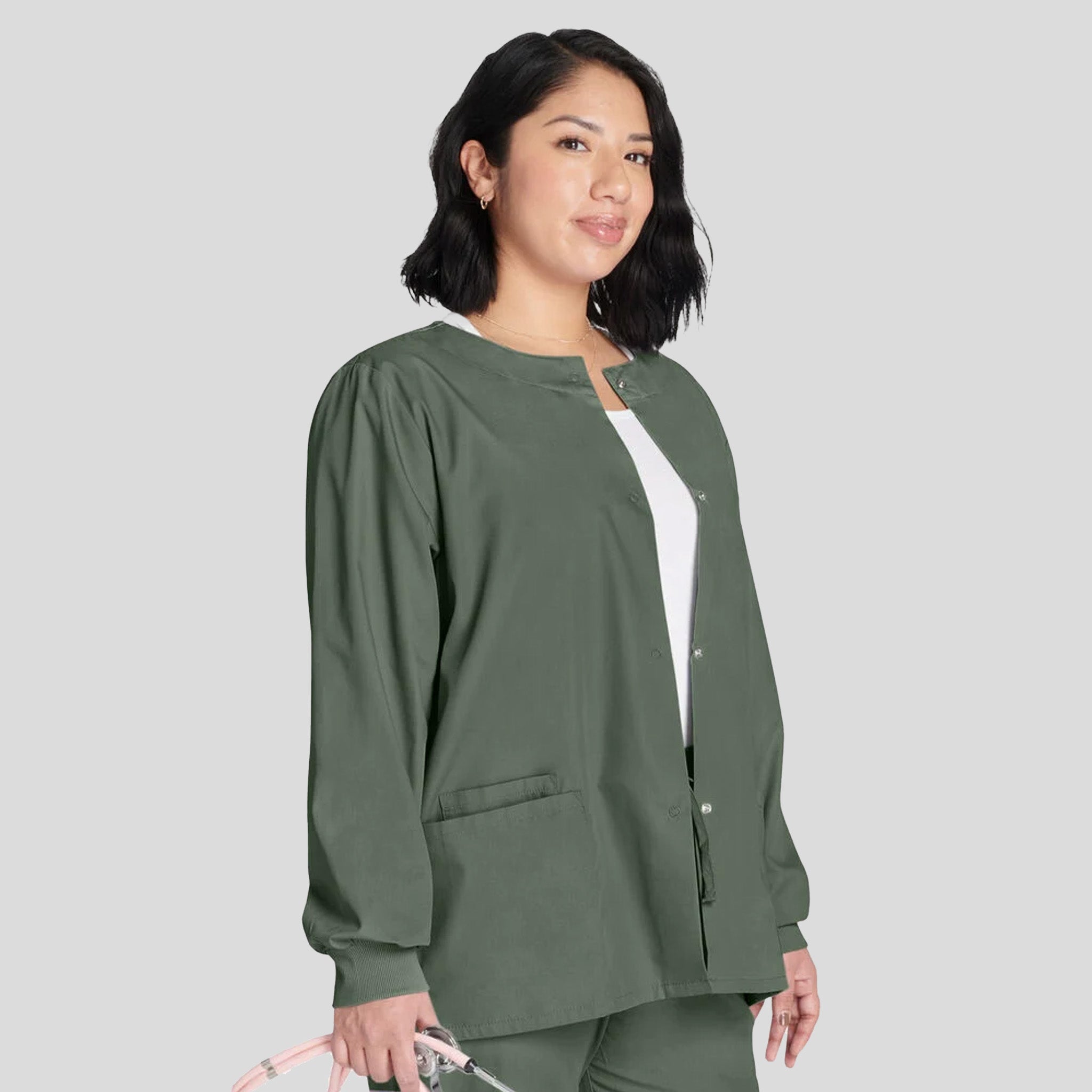 Women's Snap Front Jacket | Olive