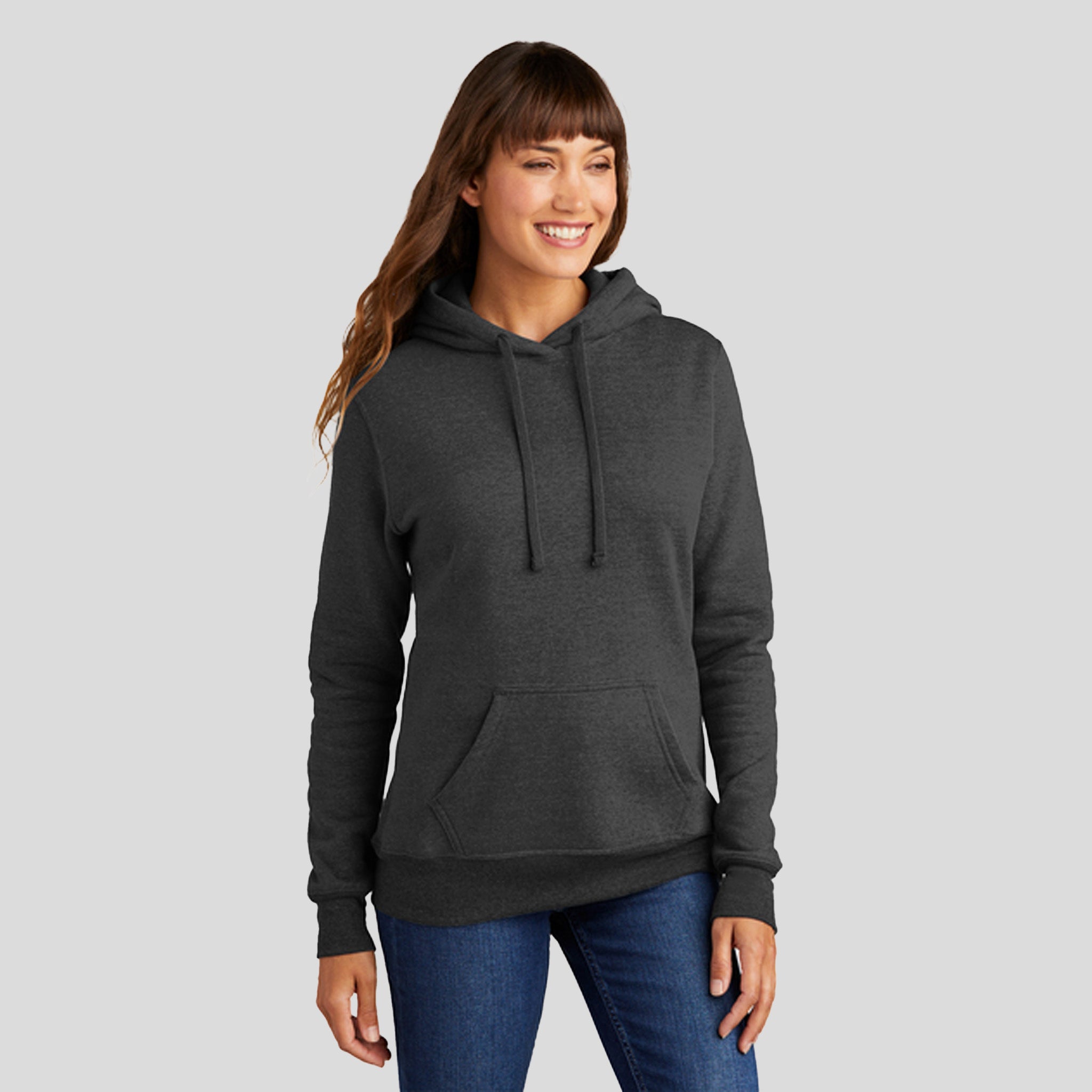 Women's Core Fleece Pullover Hooded Sweatshirt | Dark Heather Grey