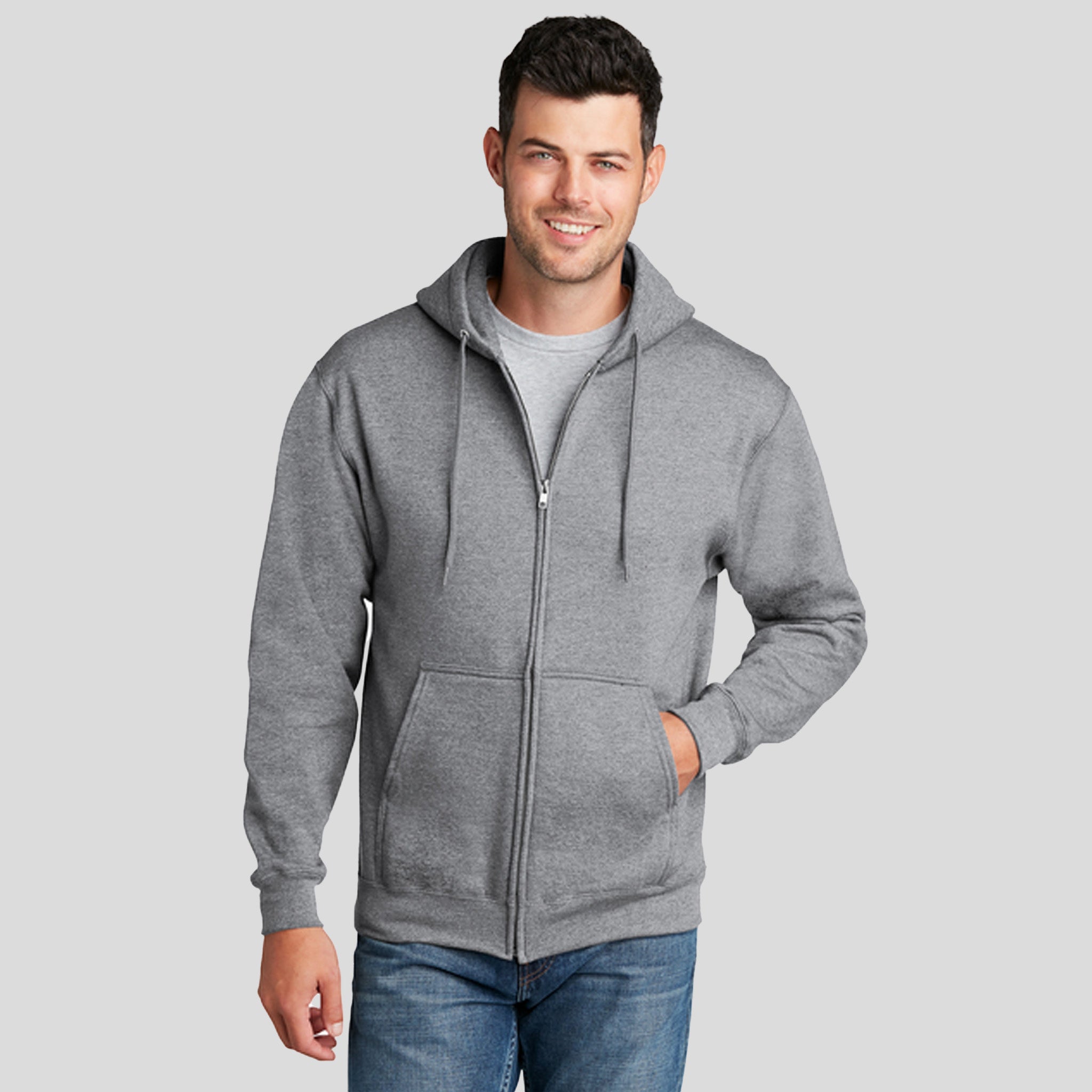 Core Fleece Full-Zip Hooded Sweatshirt | Athletic Heather