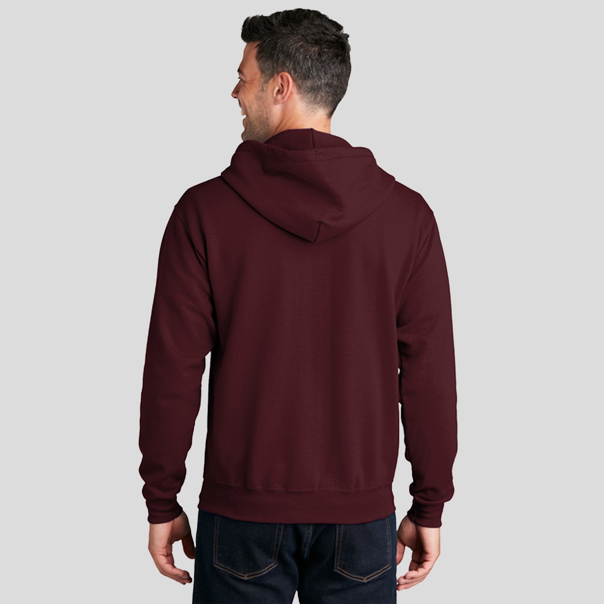 Core Fleece Full-Zip Hooded Sweatshirt | Maroon