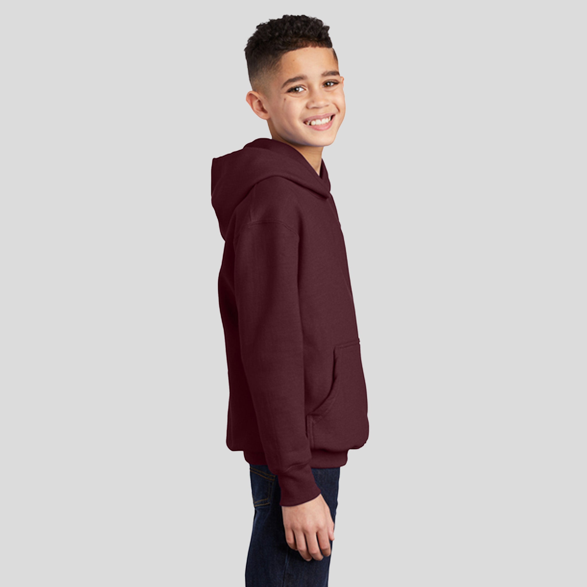 Youth Core Fleece Pullover Hooded Sweatshirt | Maroon