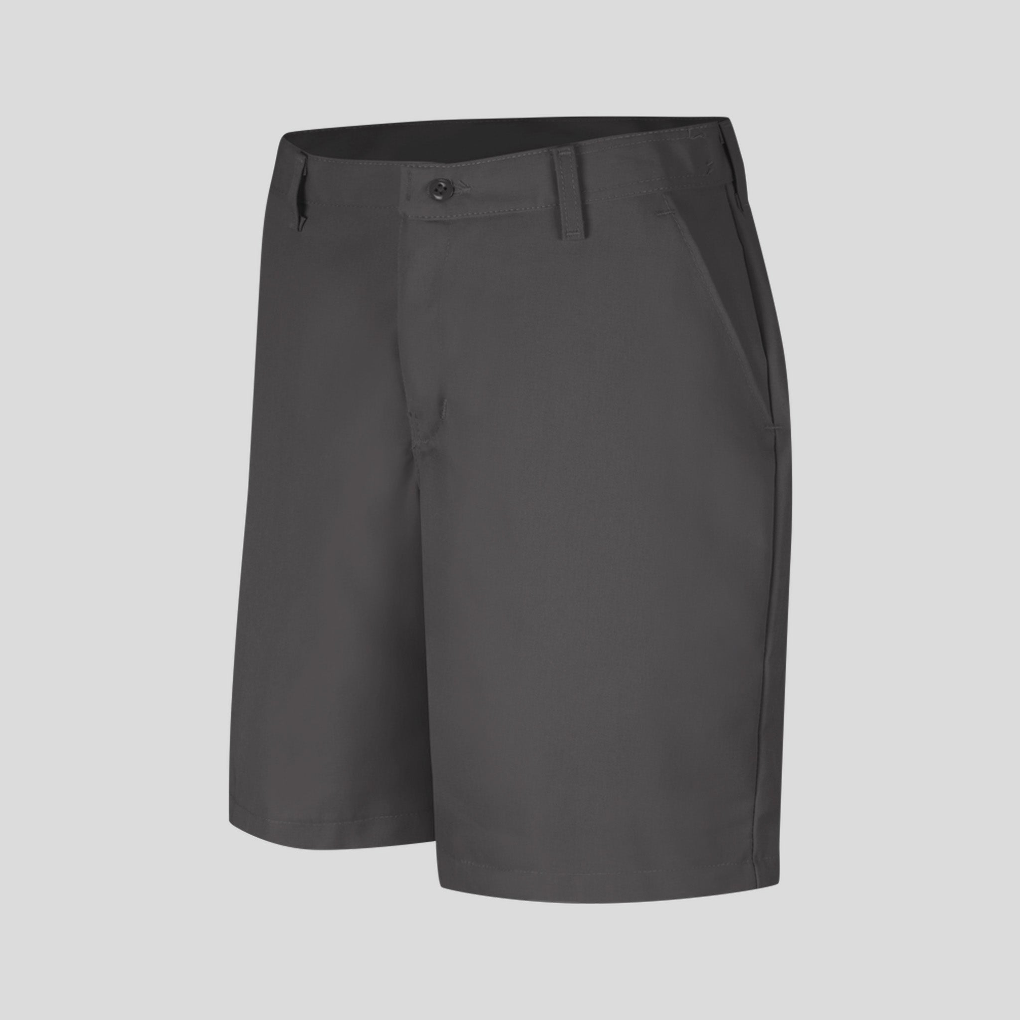 Women's Plain Front Shorts-8" Inseam | Charcoal