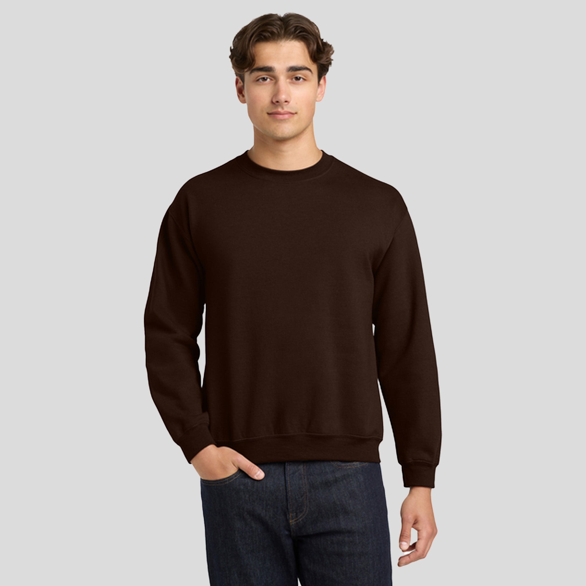 Heavy Blendβ’ Crewneck Sweatshirt | Dark Chocolate