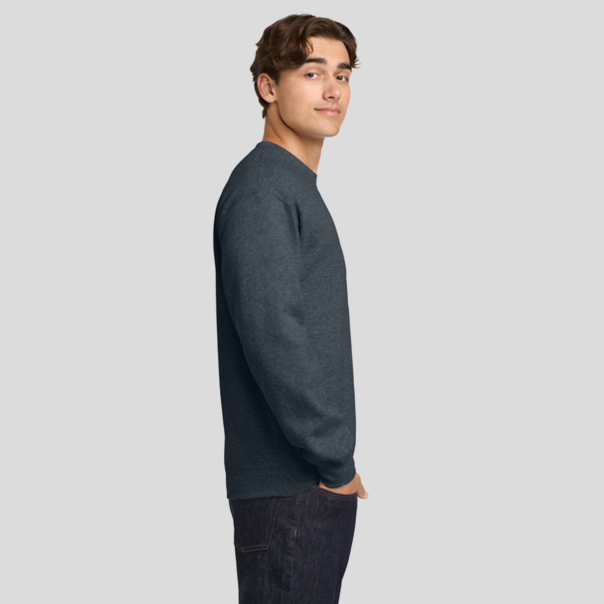 Heavy Blendβ’ Crewneck Sweatshirt | Dark Heather