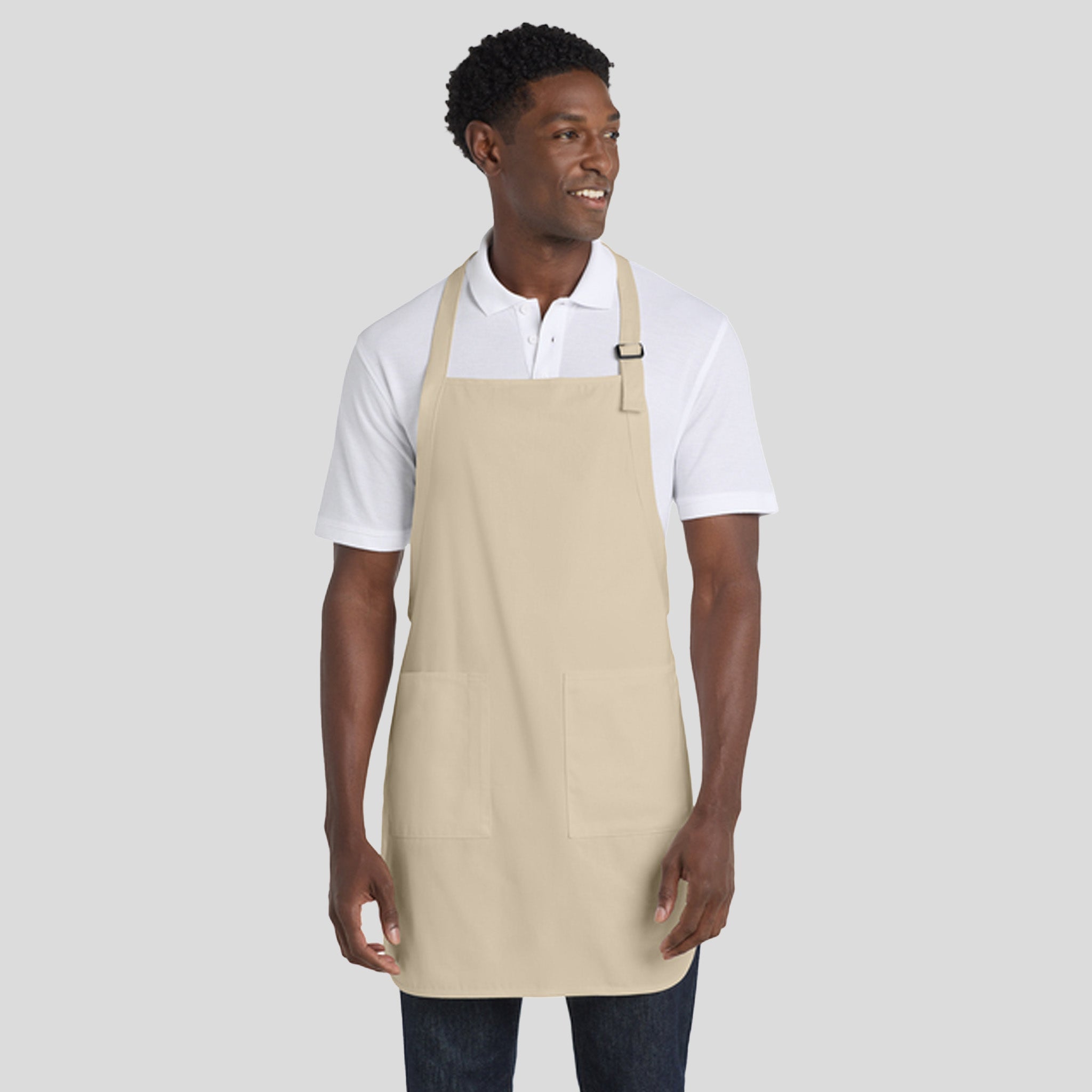 Full-Length Apron with Pockets | Stone