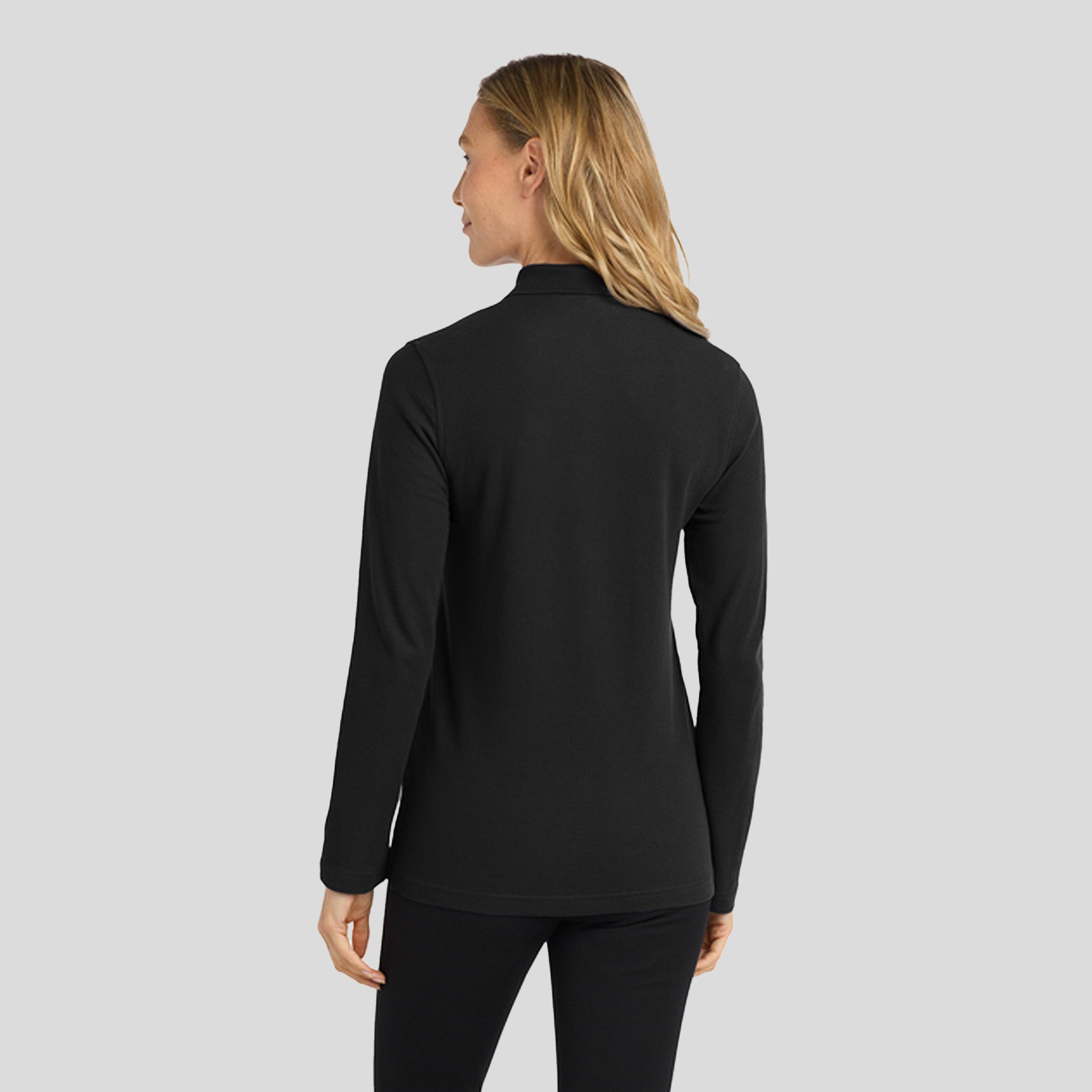 Women's Silk Touchβ’ Long Sleeve Polo | Black