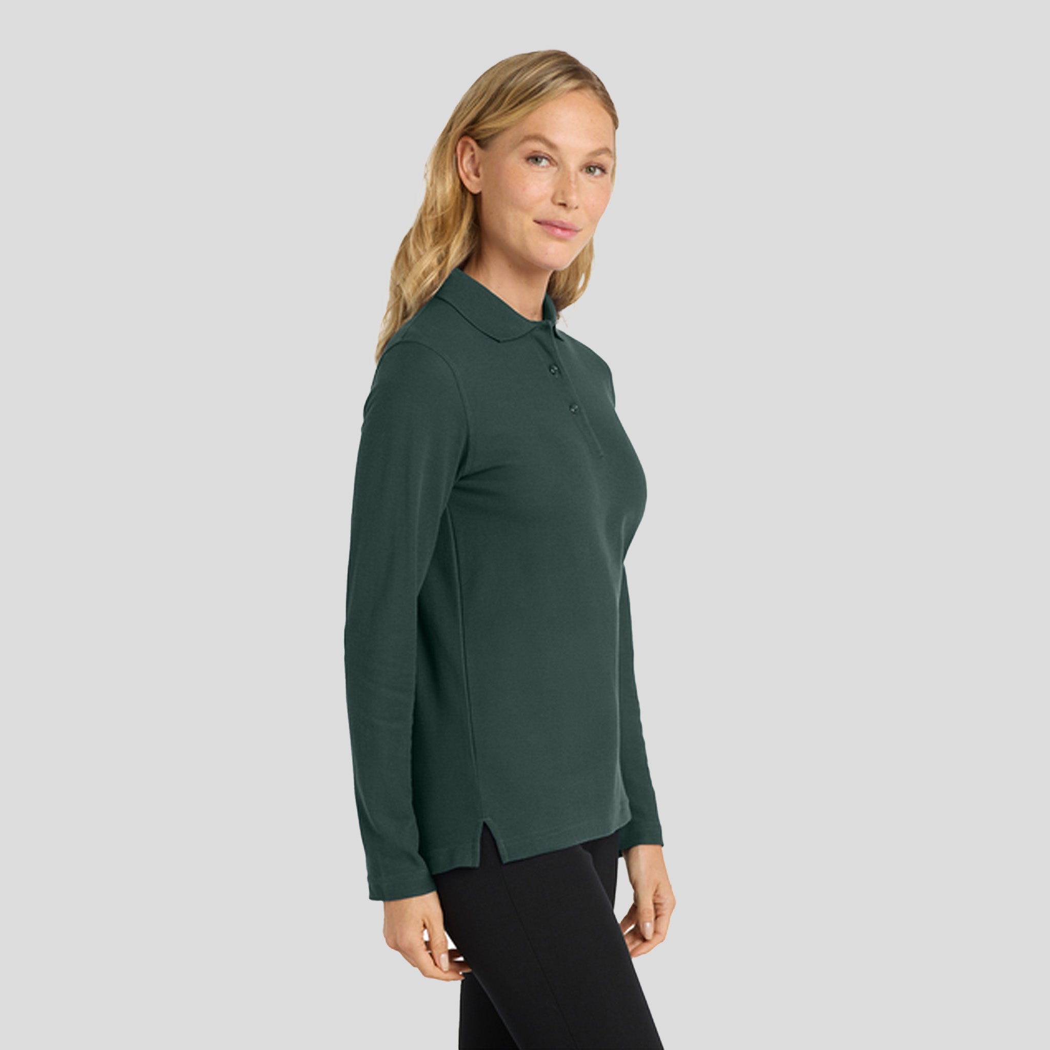 Women's Silk Touchβ’ Long Sleeve Polo | Dark Green