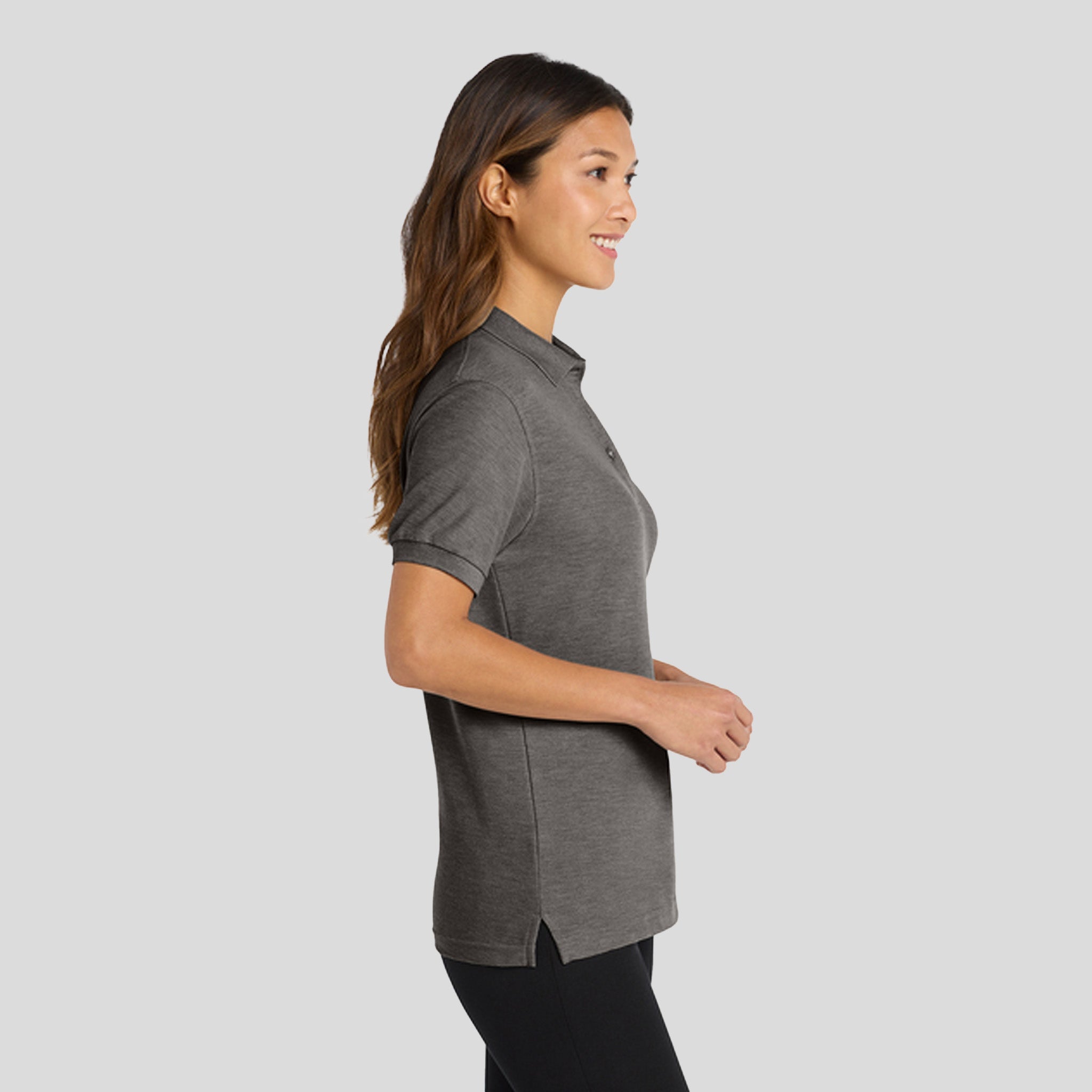 Women's Silk Touchβ’ Polo | Charcoal Heather Grey