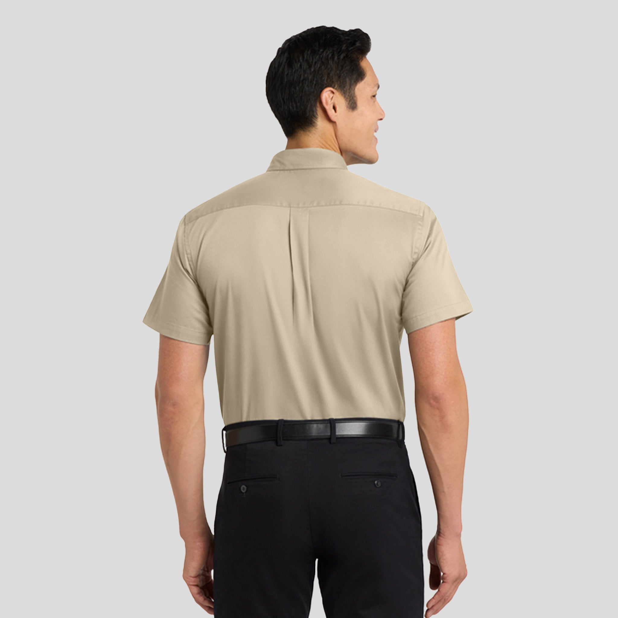 Short Sleeve Easy Care Shirt | Stone