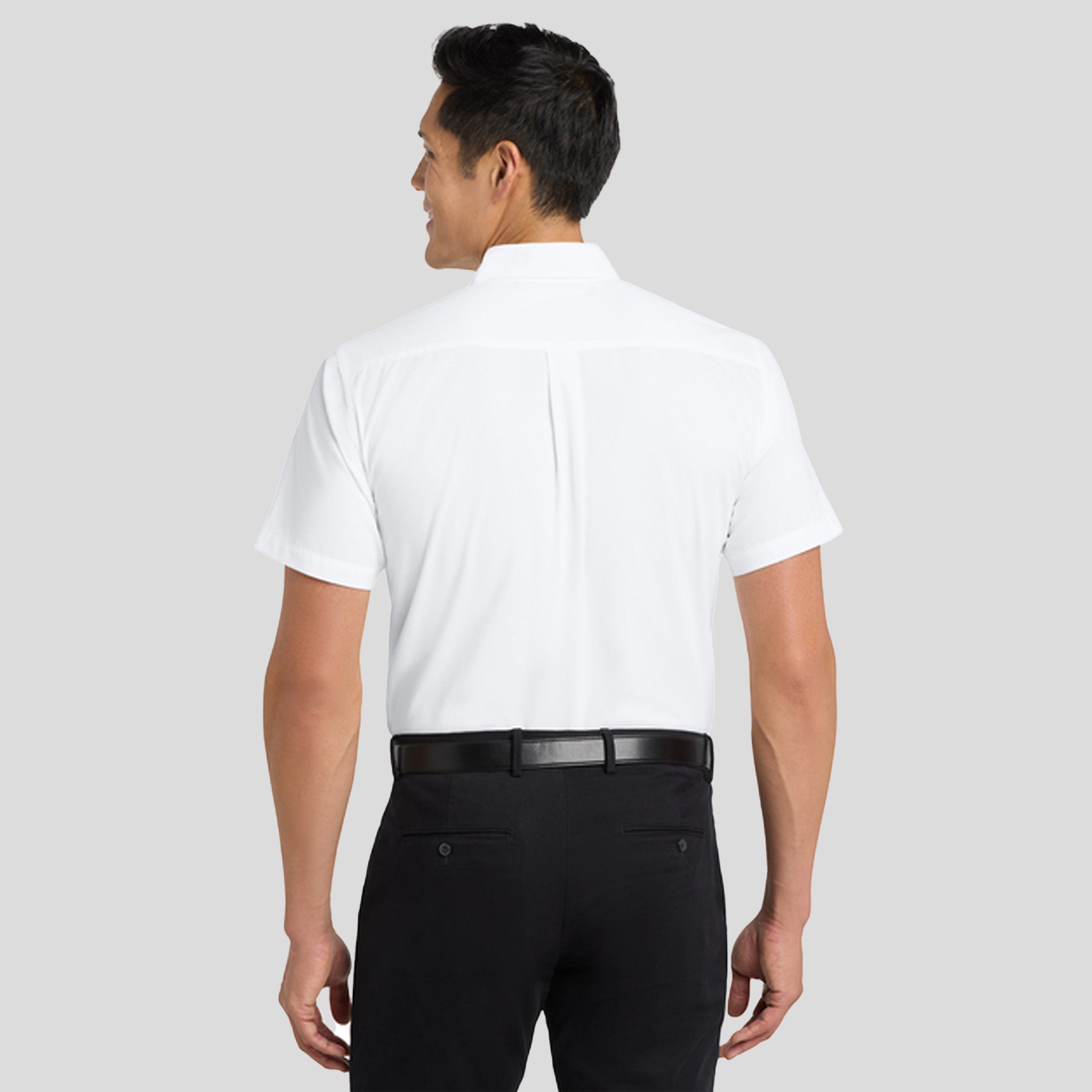 Short Sleeve Easy Care Shirt | White/Light Stone