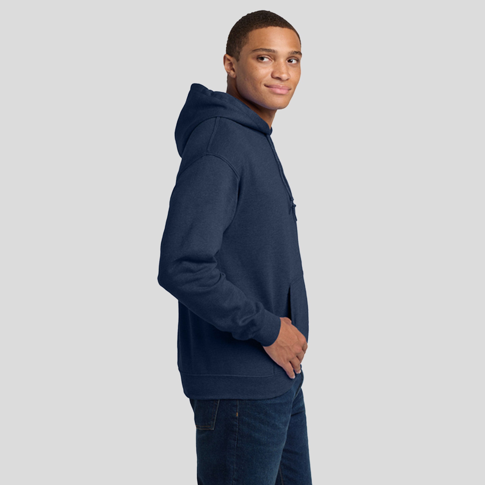 Heavy Blendβ’ Hooded Sweatshirt | Heather Dark Navy