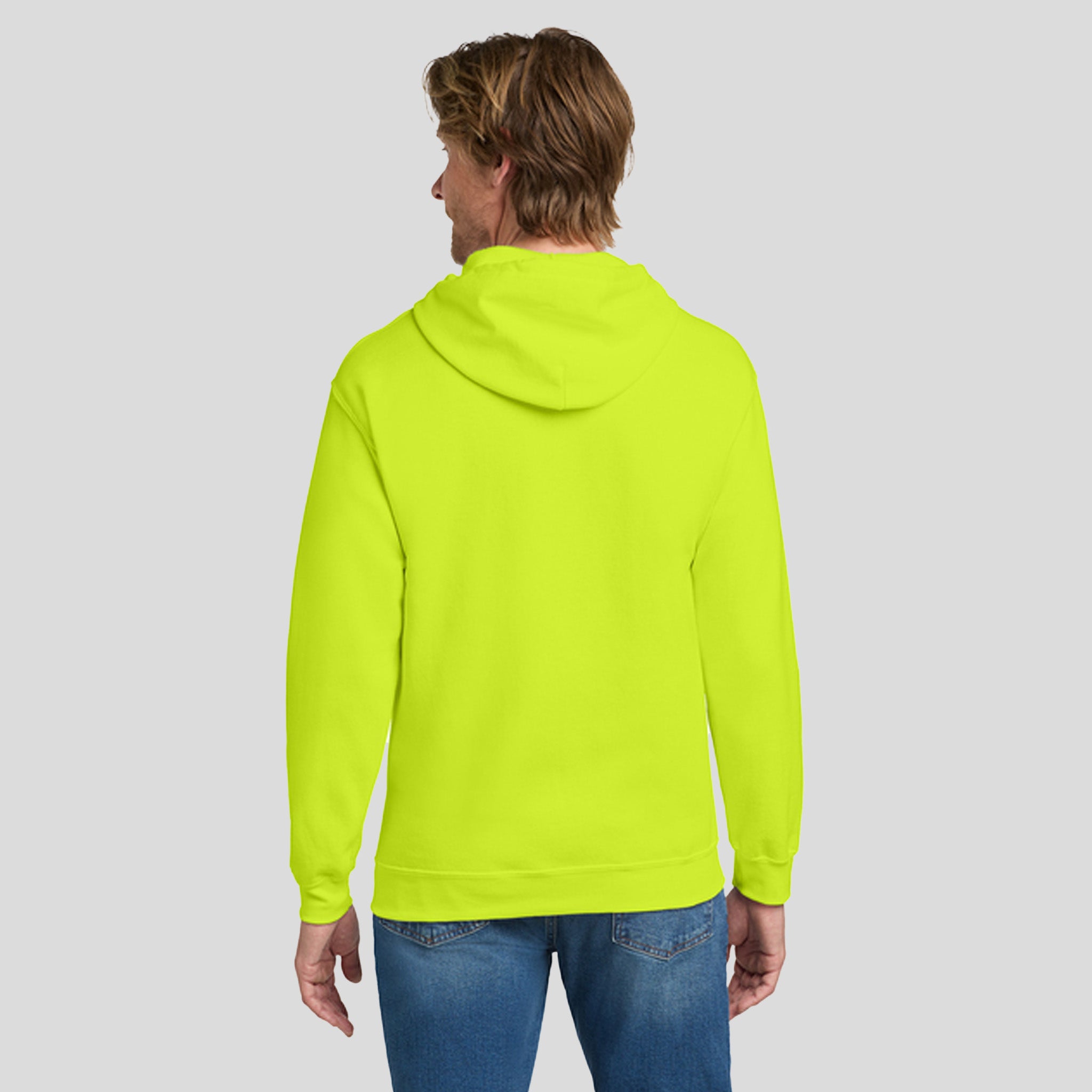 Heavy Blendβ’ Full-Zip Hooded Sweatshirt | Safety Green