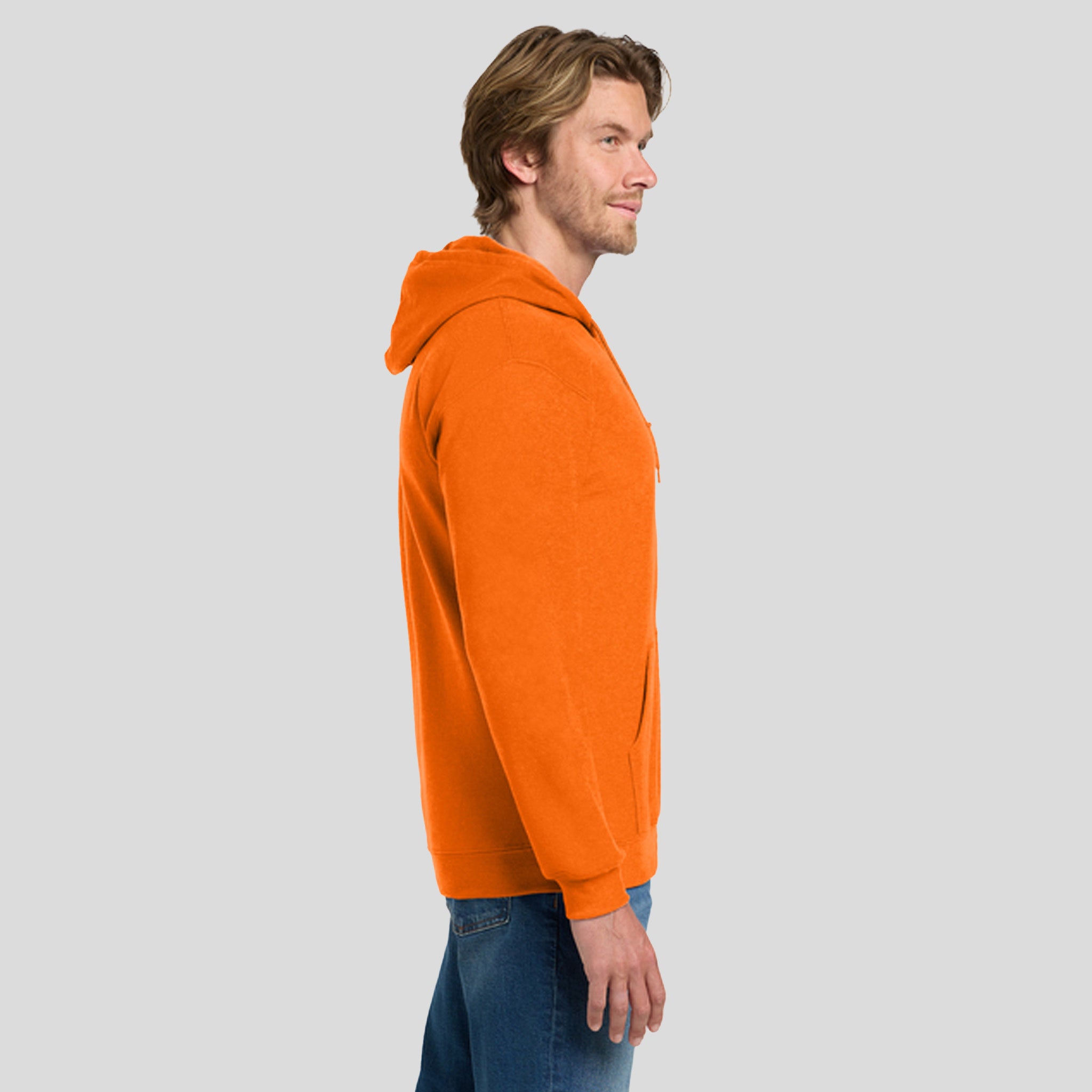 Heavy Blendβ’ Full-Zip Hooded Sweatshirt | Safety Orange