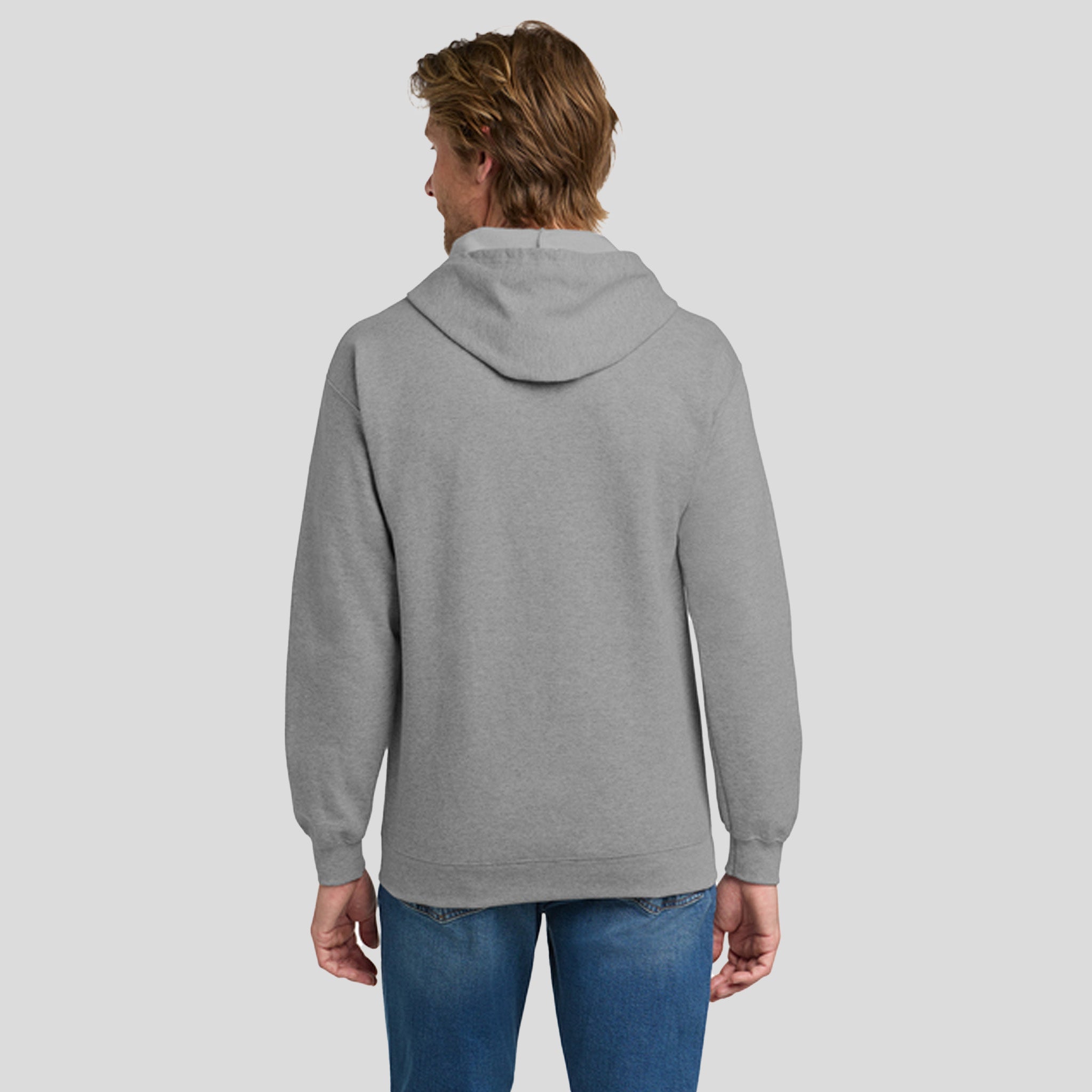Heavy Blendβ’ Full-Zip Hooded Sweatshirt | Sport Grey