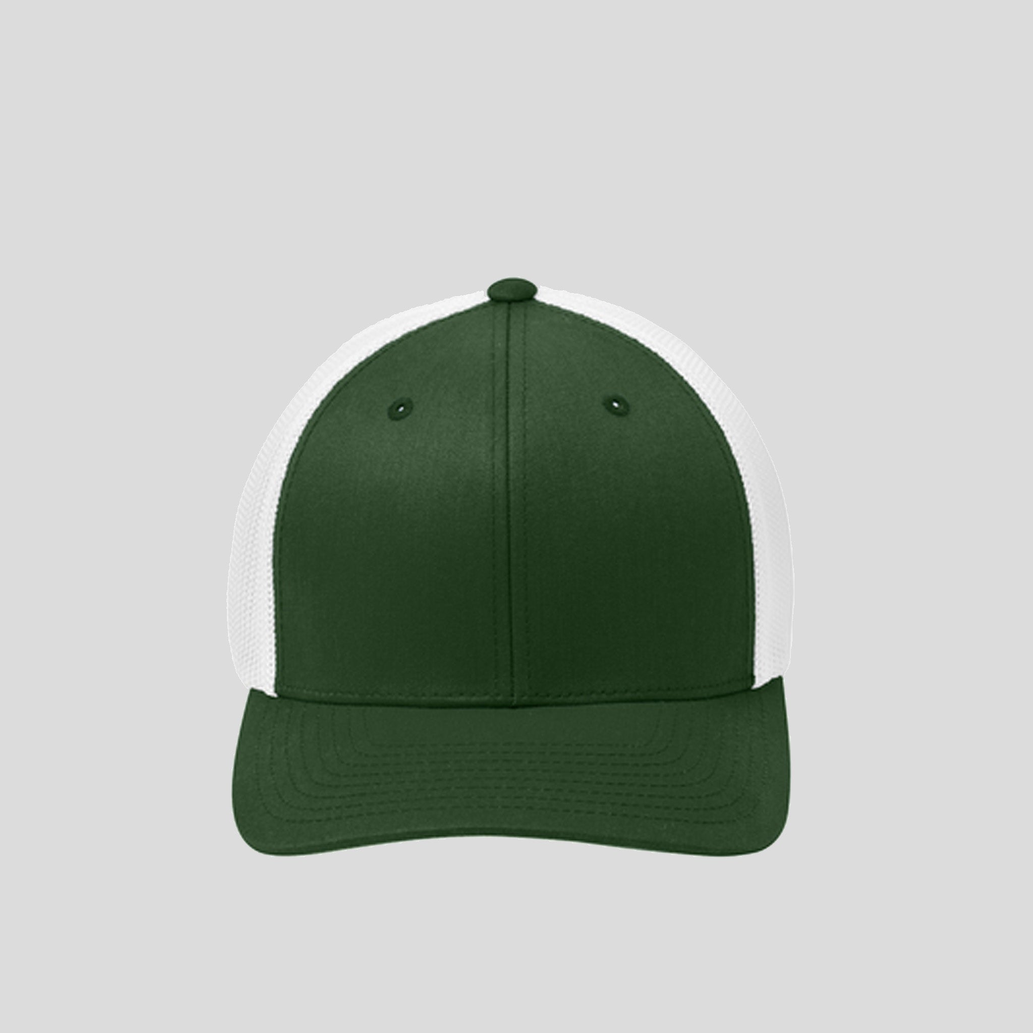 Flexfitยฎ Mesh Back Cap | Forest Green/White