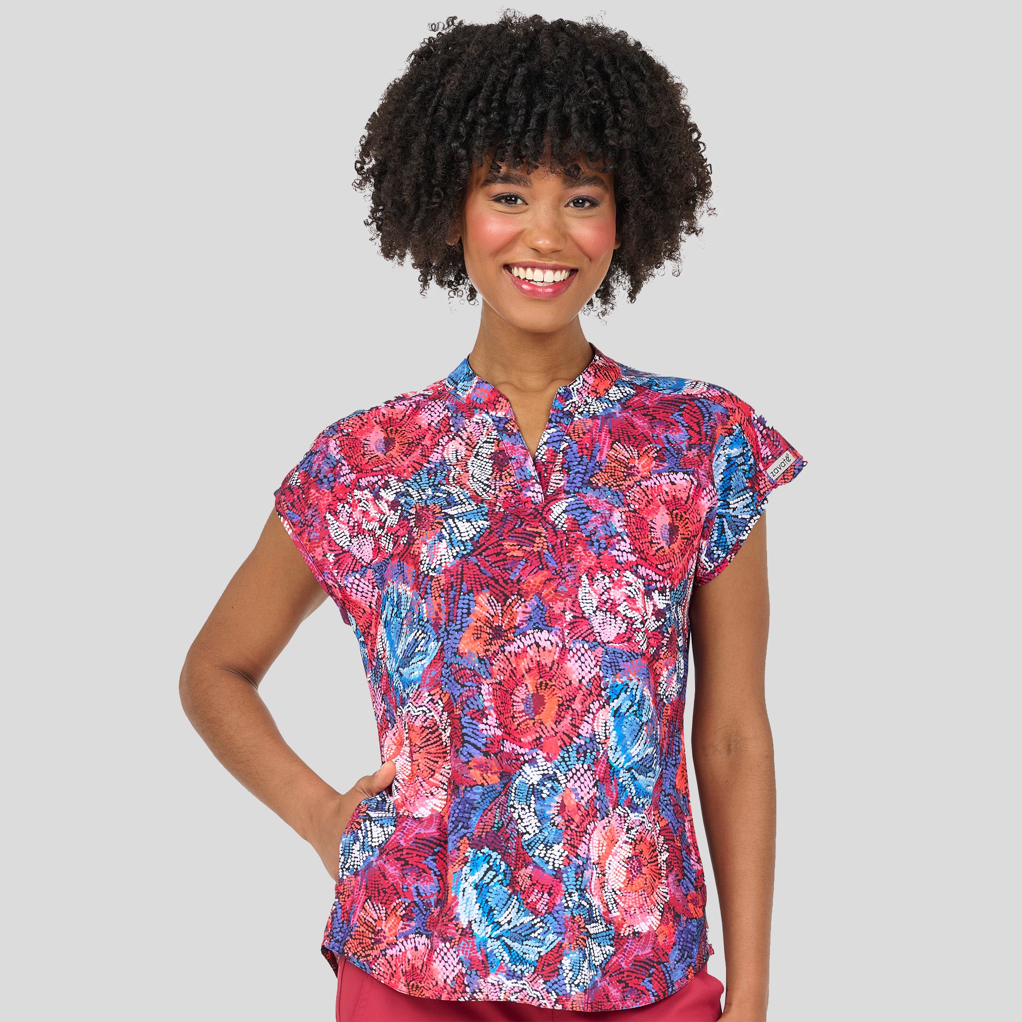 Diana Print Top | Tones of Red
