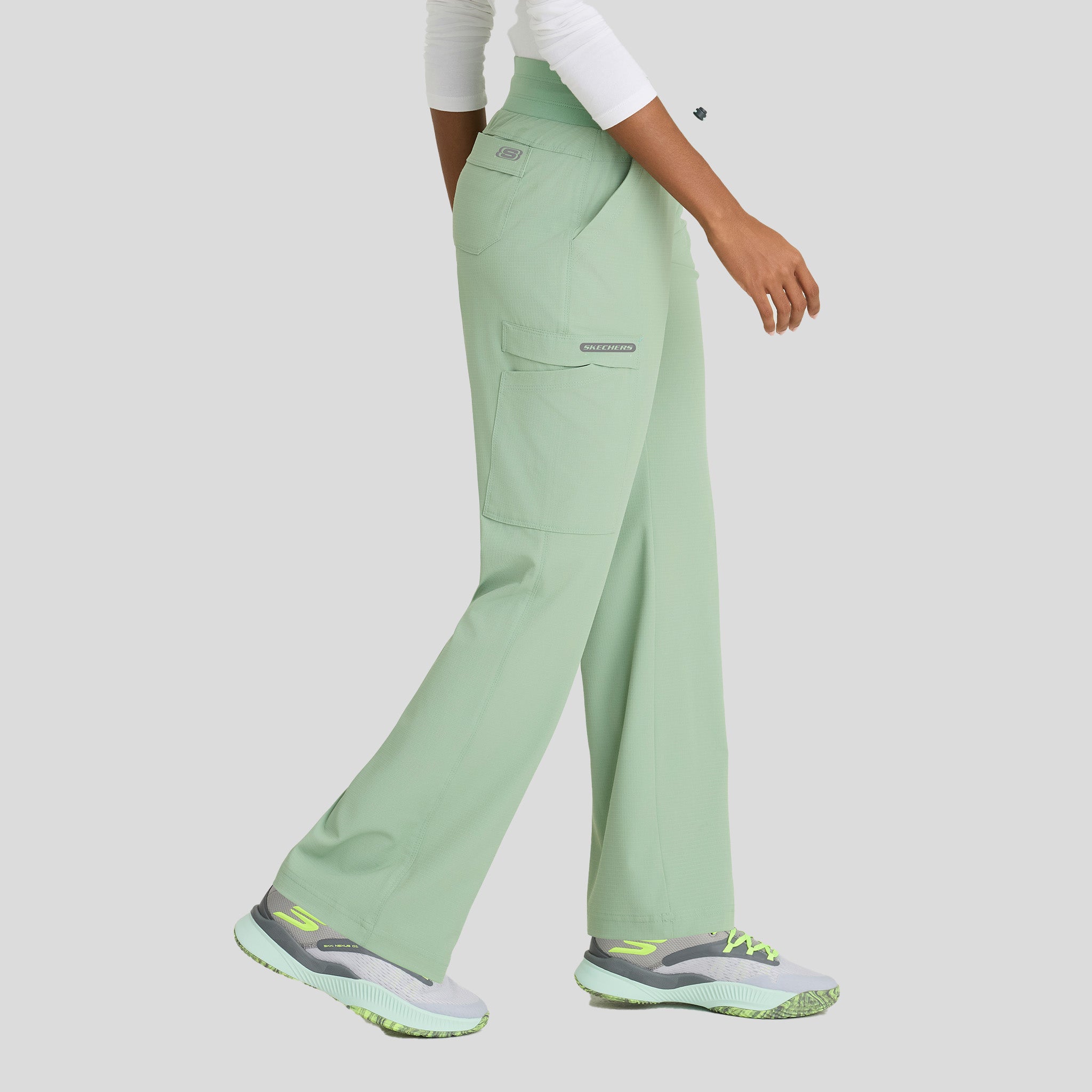 Explore 5-Pocket Knit Waistband Fit & Flare Pant  | Field Green