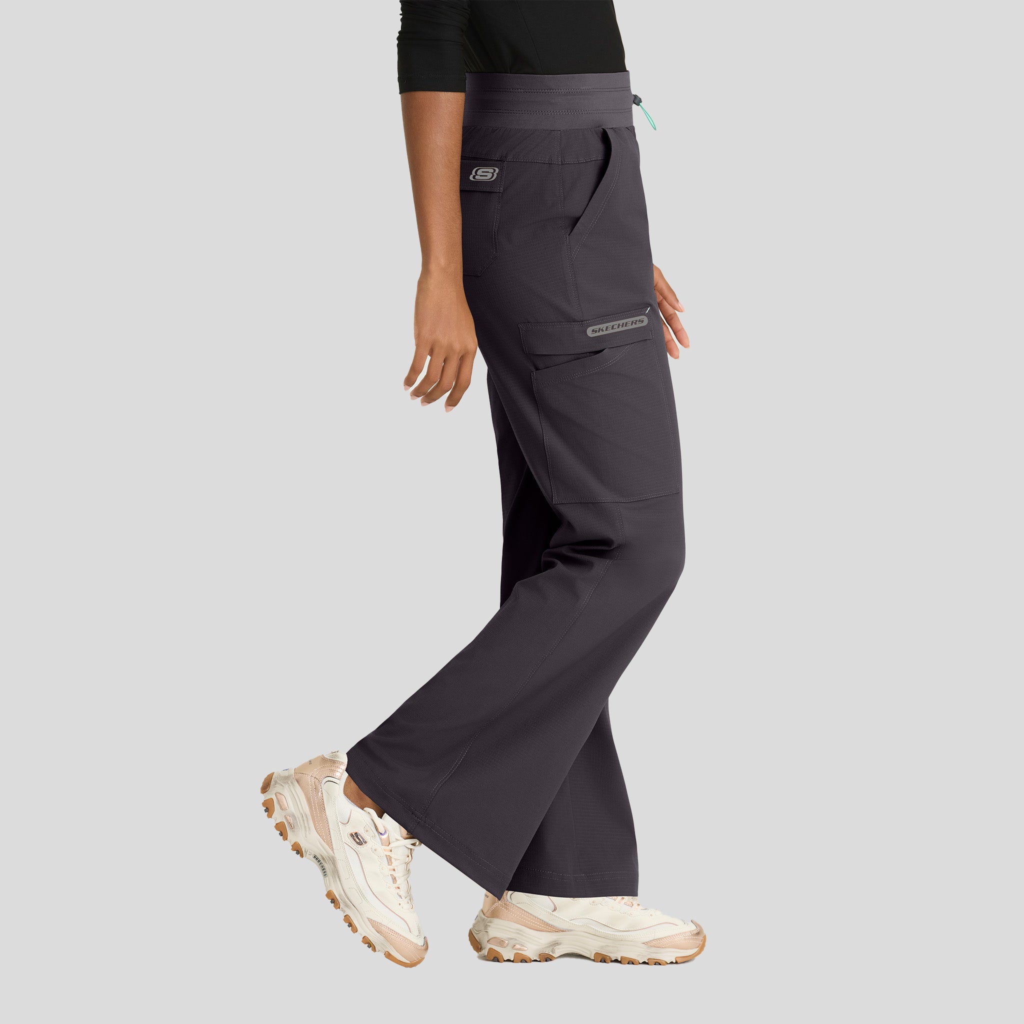 Explore 5-Pocket Knit Waistband Fit & Flare Pant  | Pewter