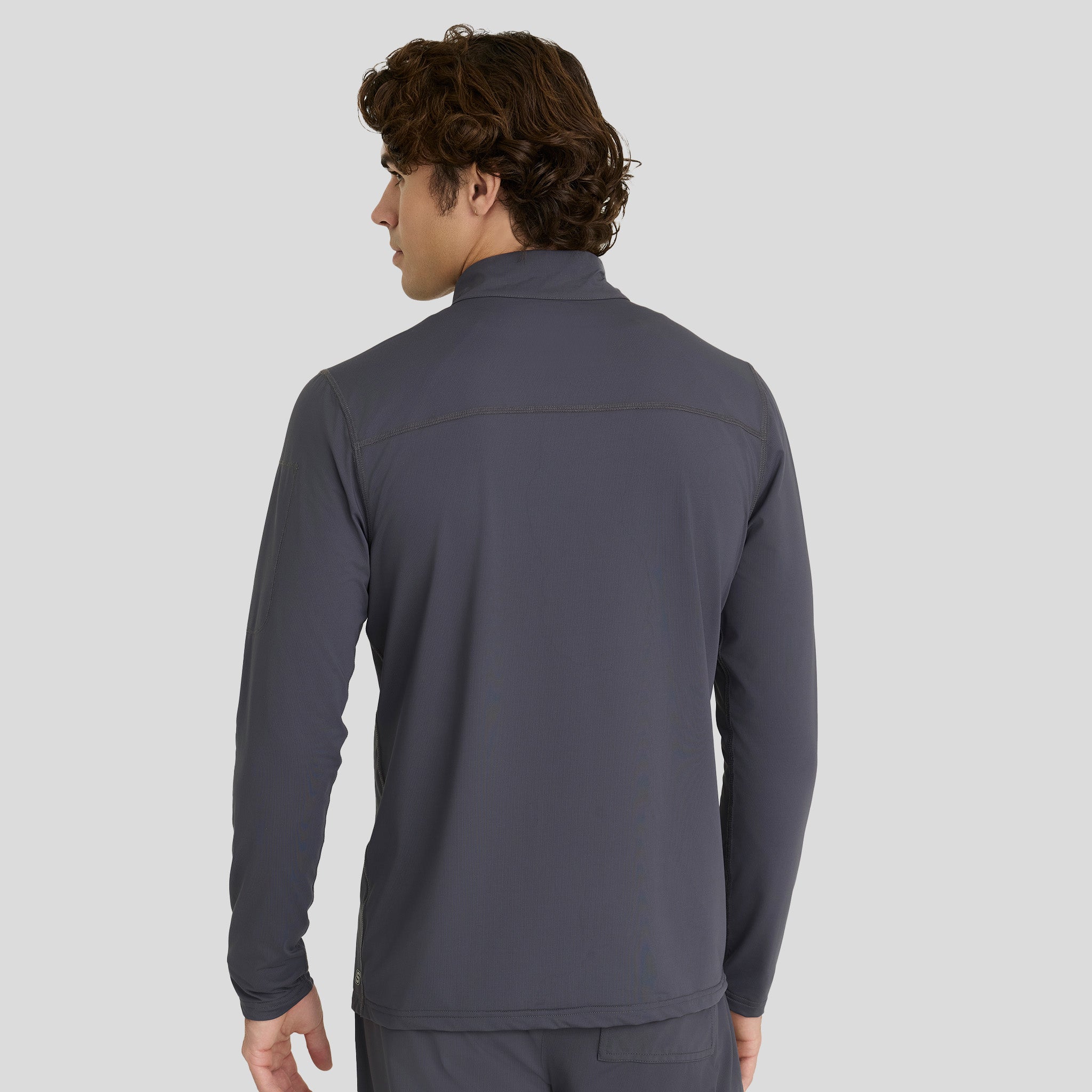 Men's Propel Mock Neck Long Sleeve Top | Pewter