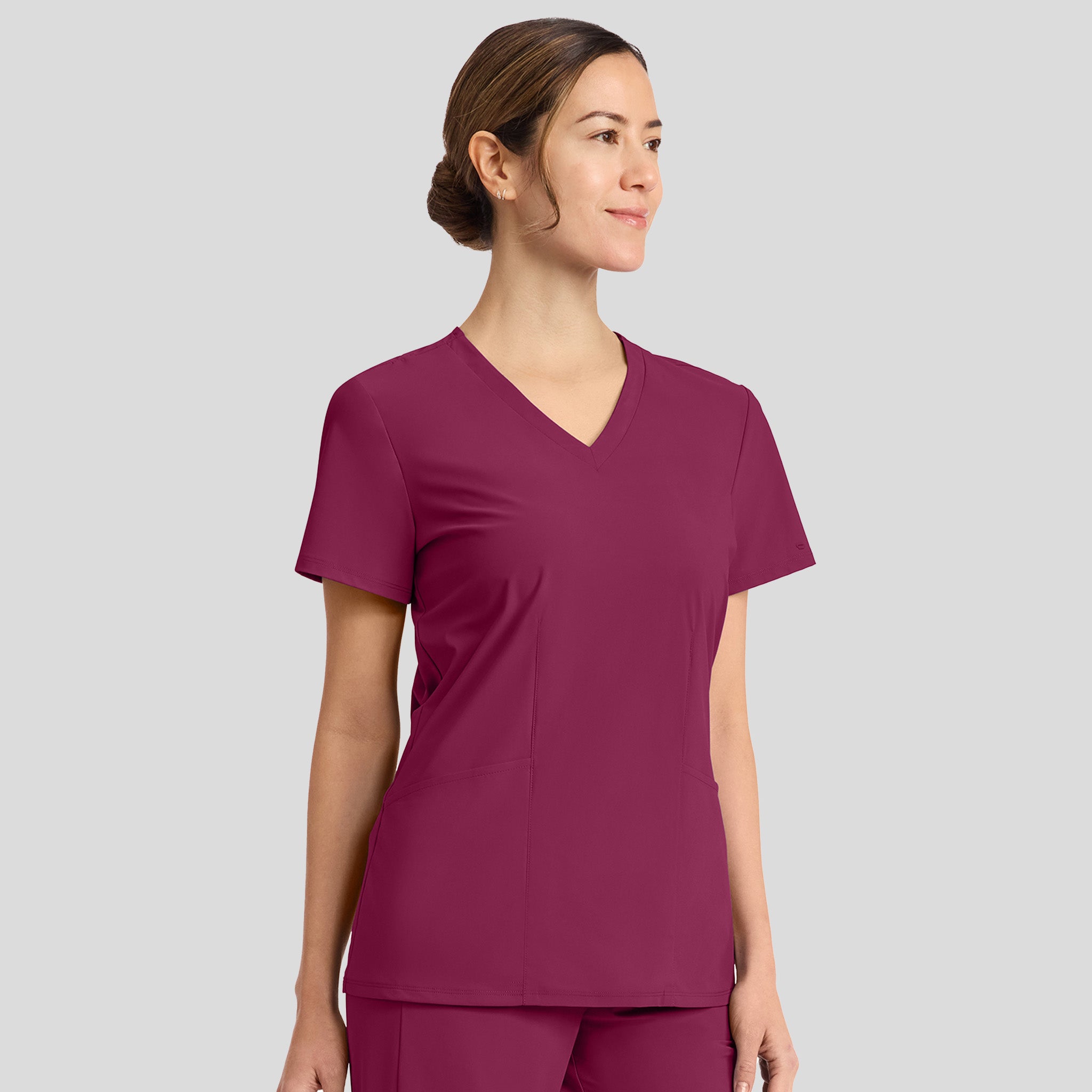Infinity Pursuit V-Neck Top | Wine