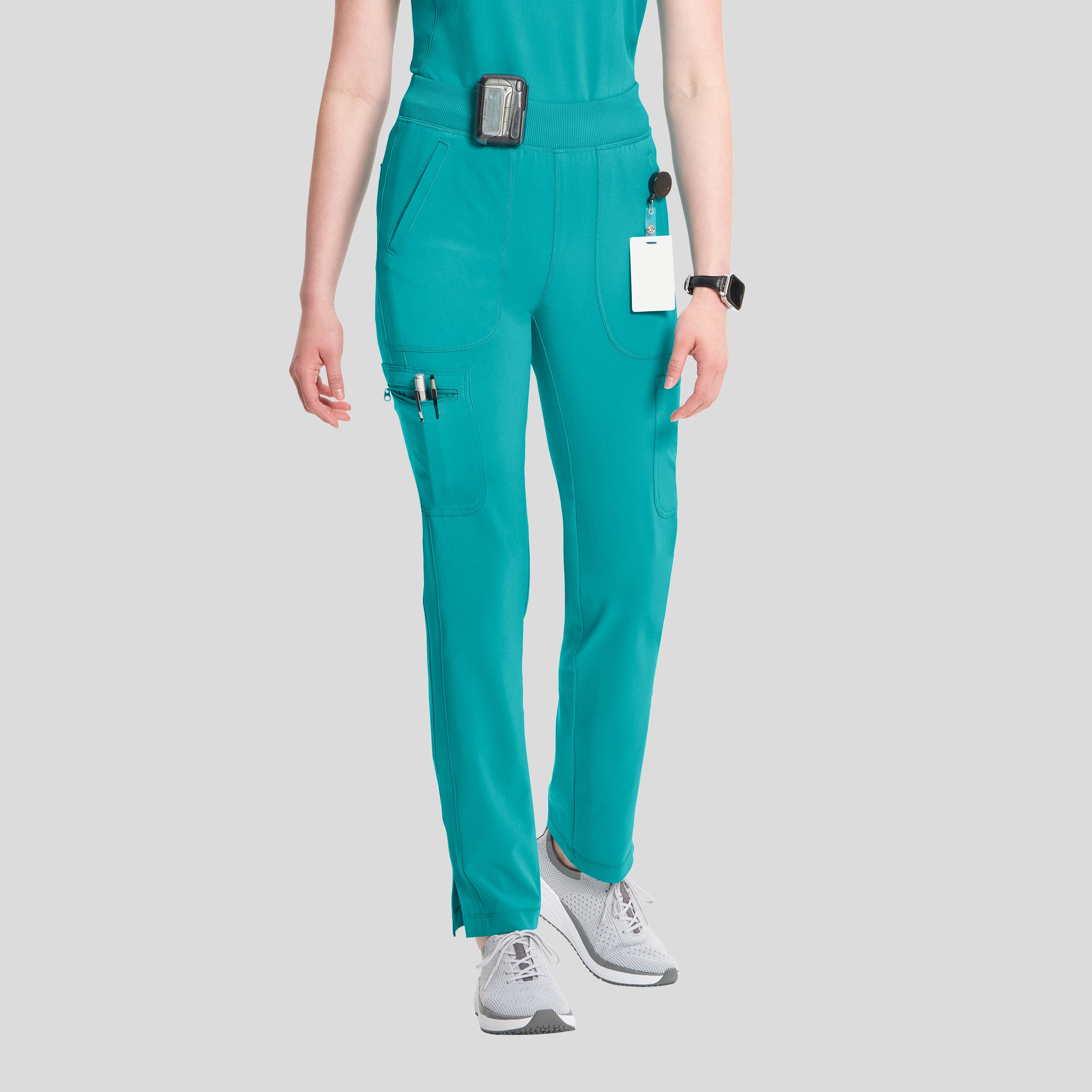 Inifnity Mid Rise Tapered Leg Pull-On Scrub Pant | Teal