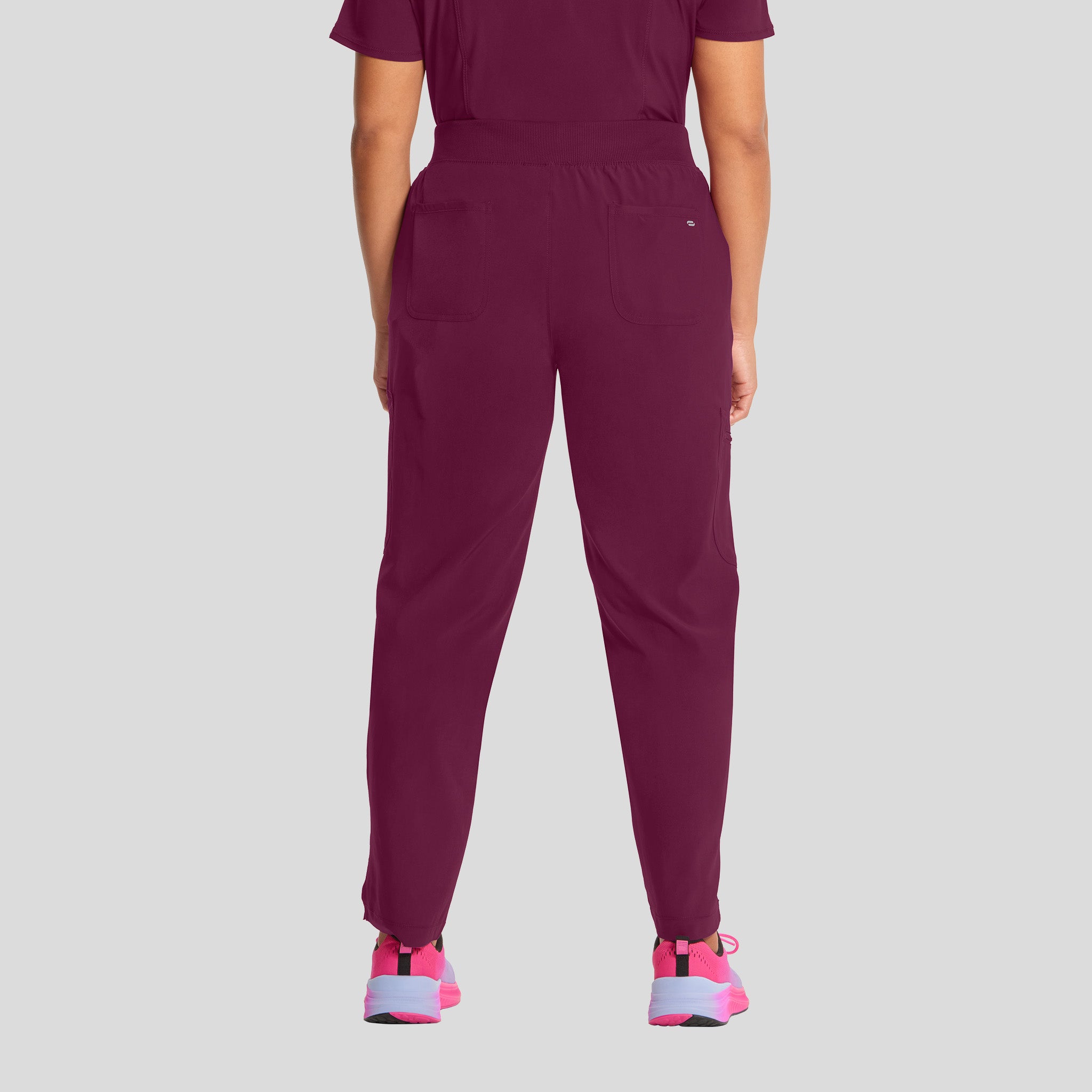 Inifnity Mid Rise Tapered Leg Pull-On Scrub Pant | Wine