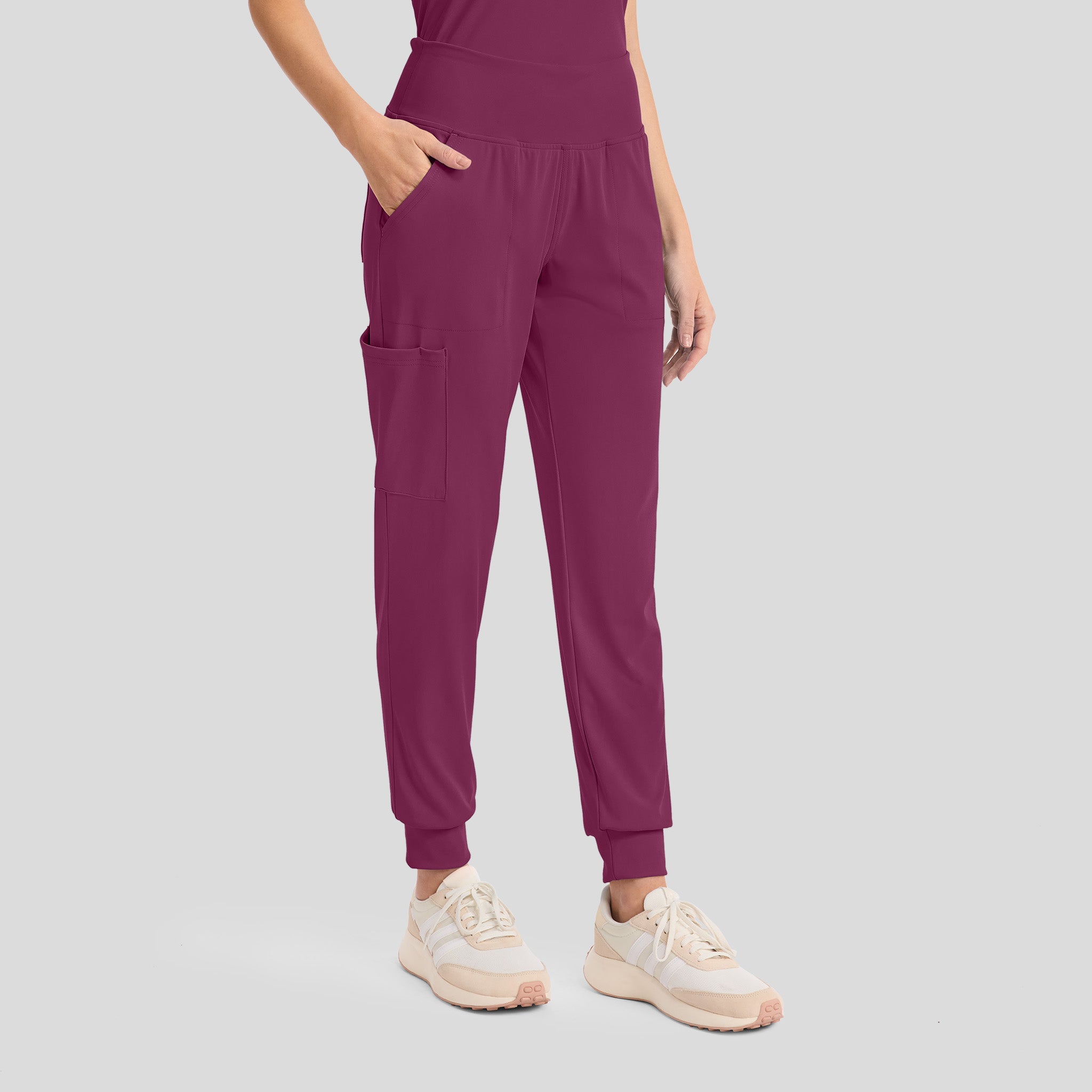 Achieve Pull-On Jogger Scrub Pant | Wine