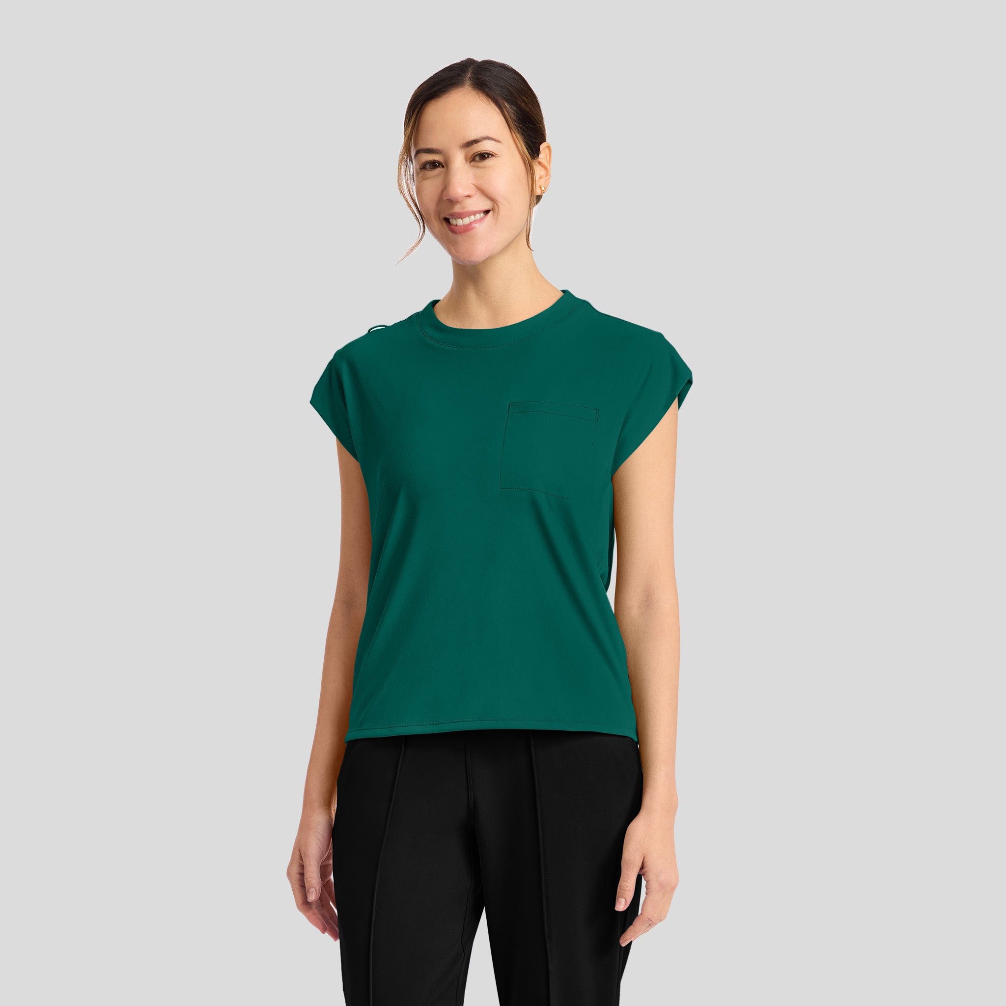 Achieve Crew Neck Scrub Top | Hunter