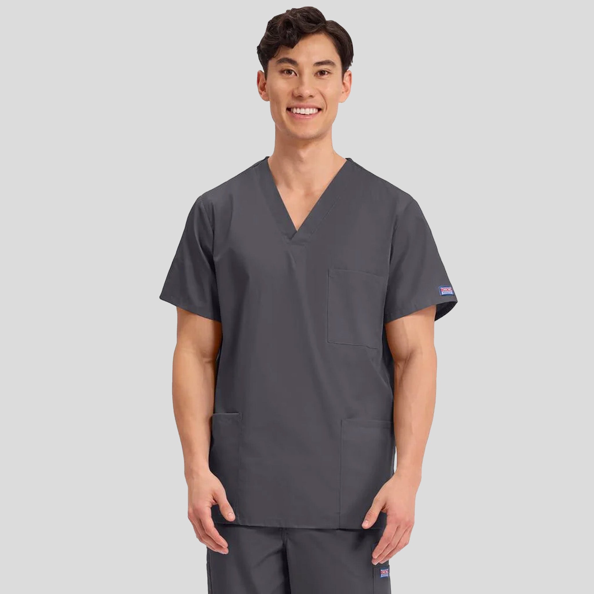 Unisex V-Neck 3 Pocket | Pewter