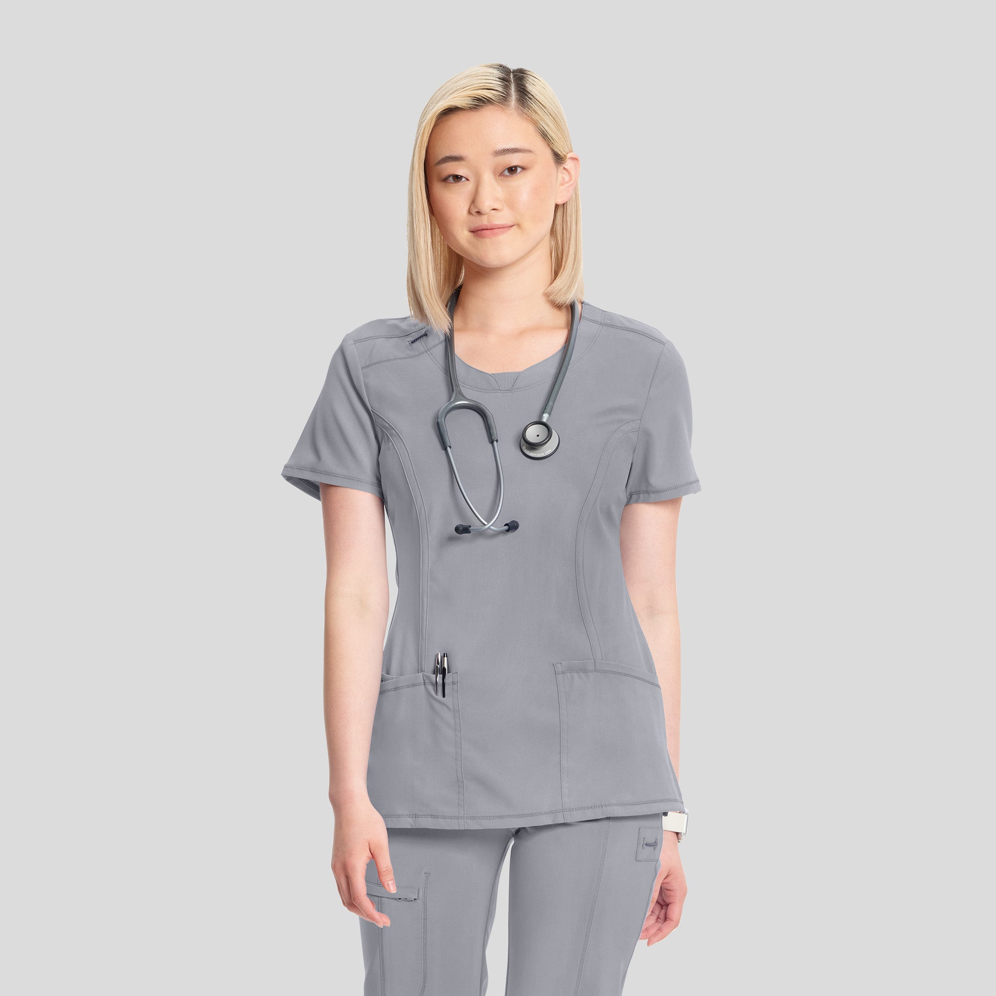 Women's Round Neck Top | Grey