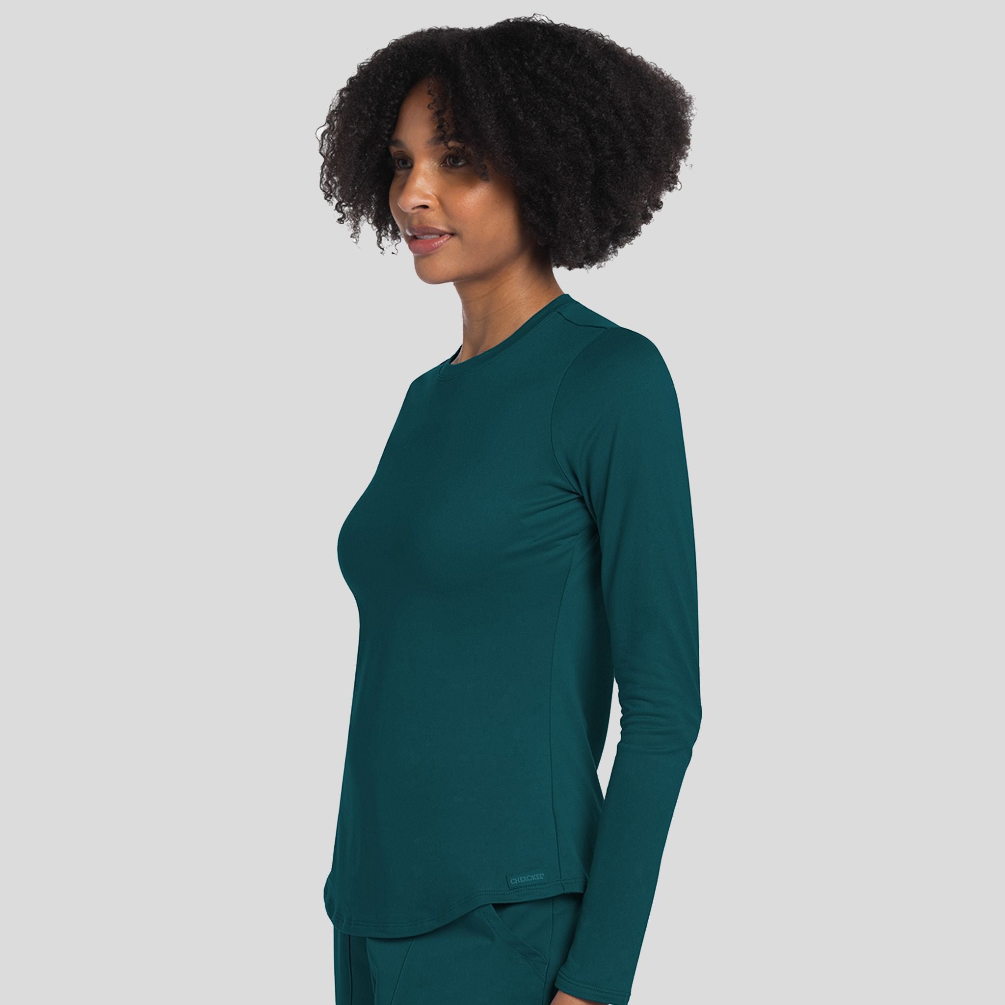 Long Sleeve Underscrub Knit Tee | Caribbean