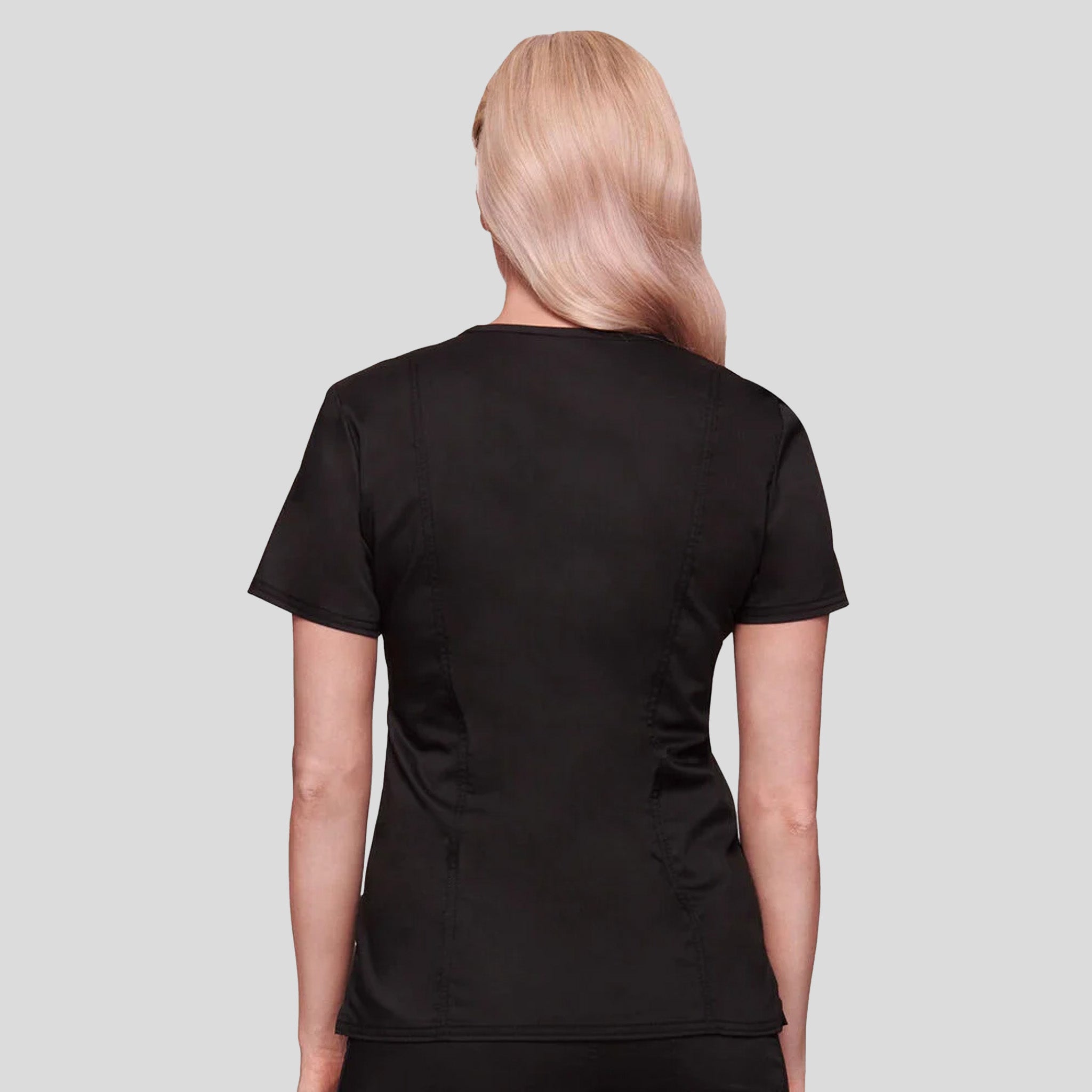 Women's Mock Wrap Princess Seam | Black