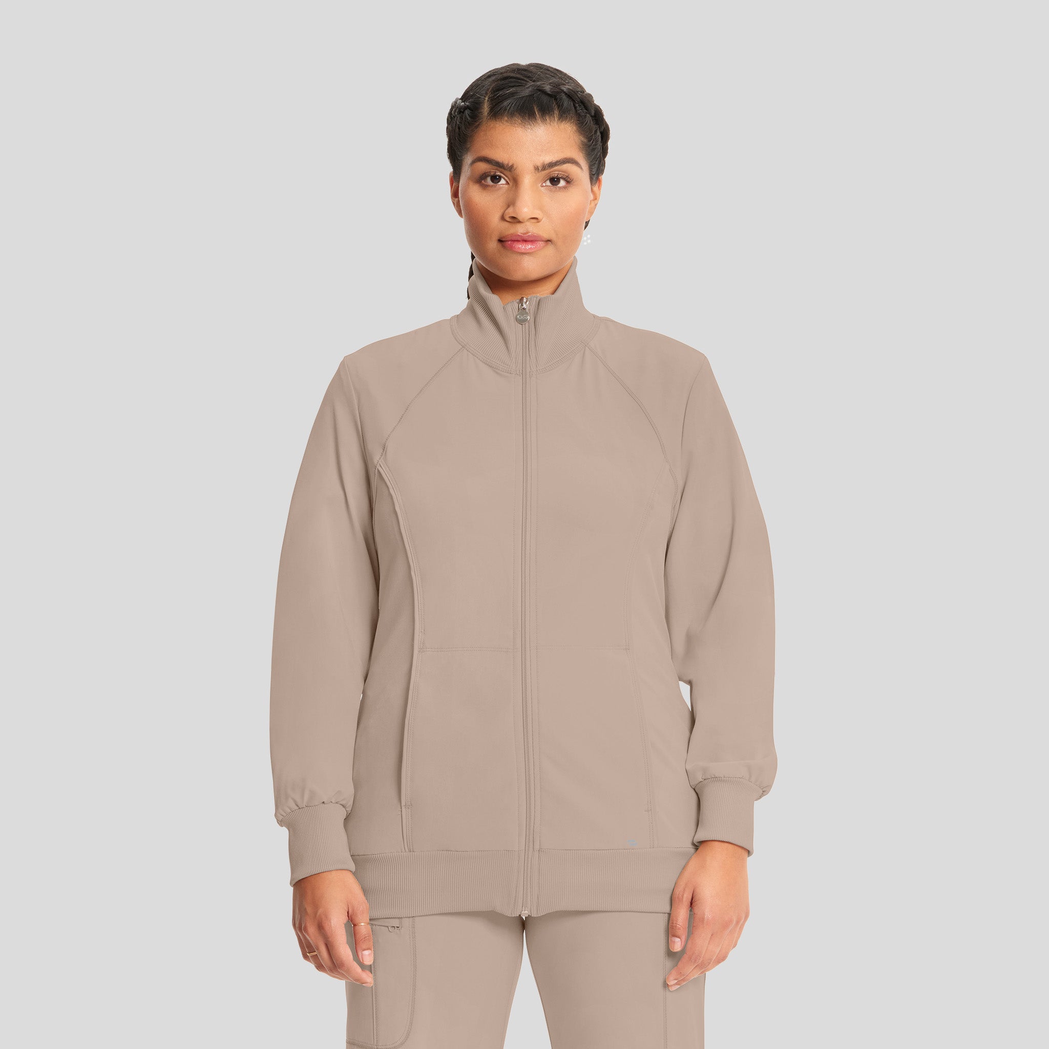 Women's Zip Front Warm-Up | Khaki
