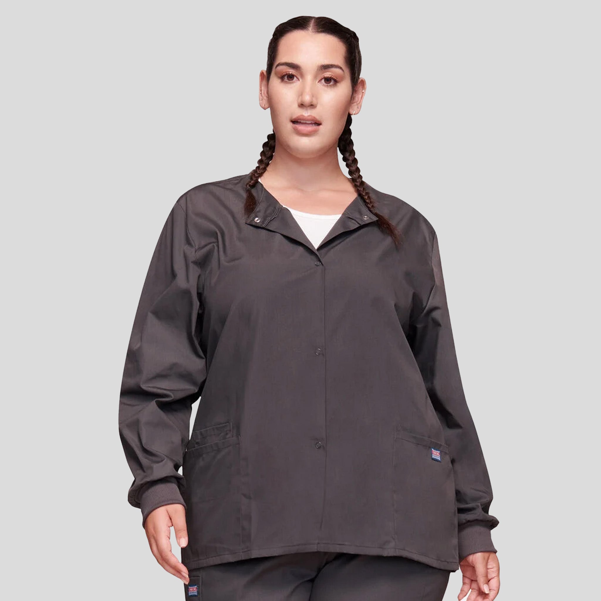 Women's Snap Front Jacket | Pewter