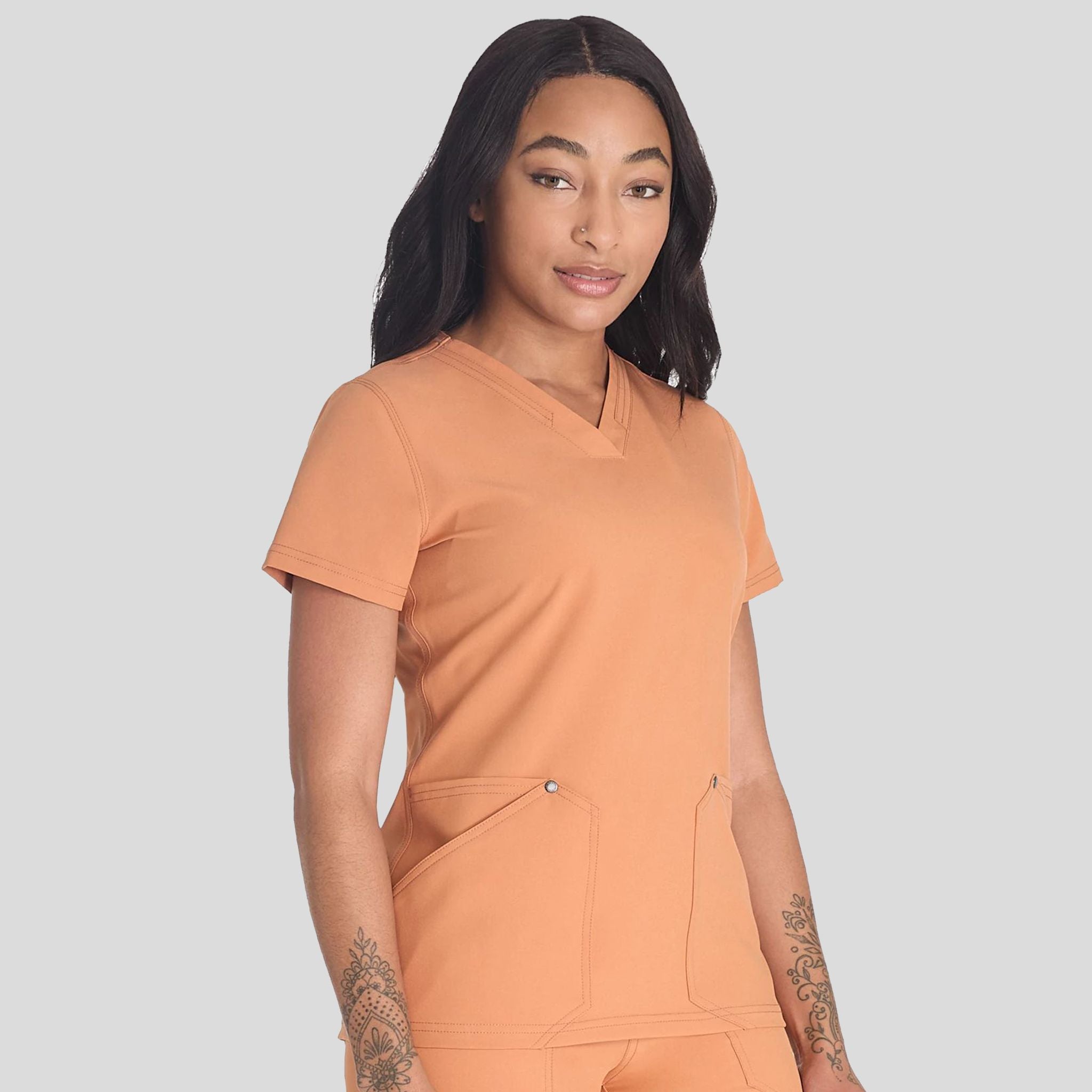 Women's V-Neck Scrub Top | Ginger Glow