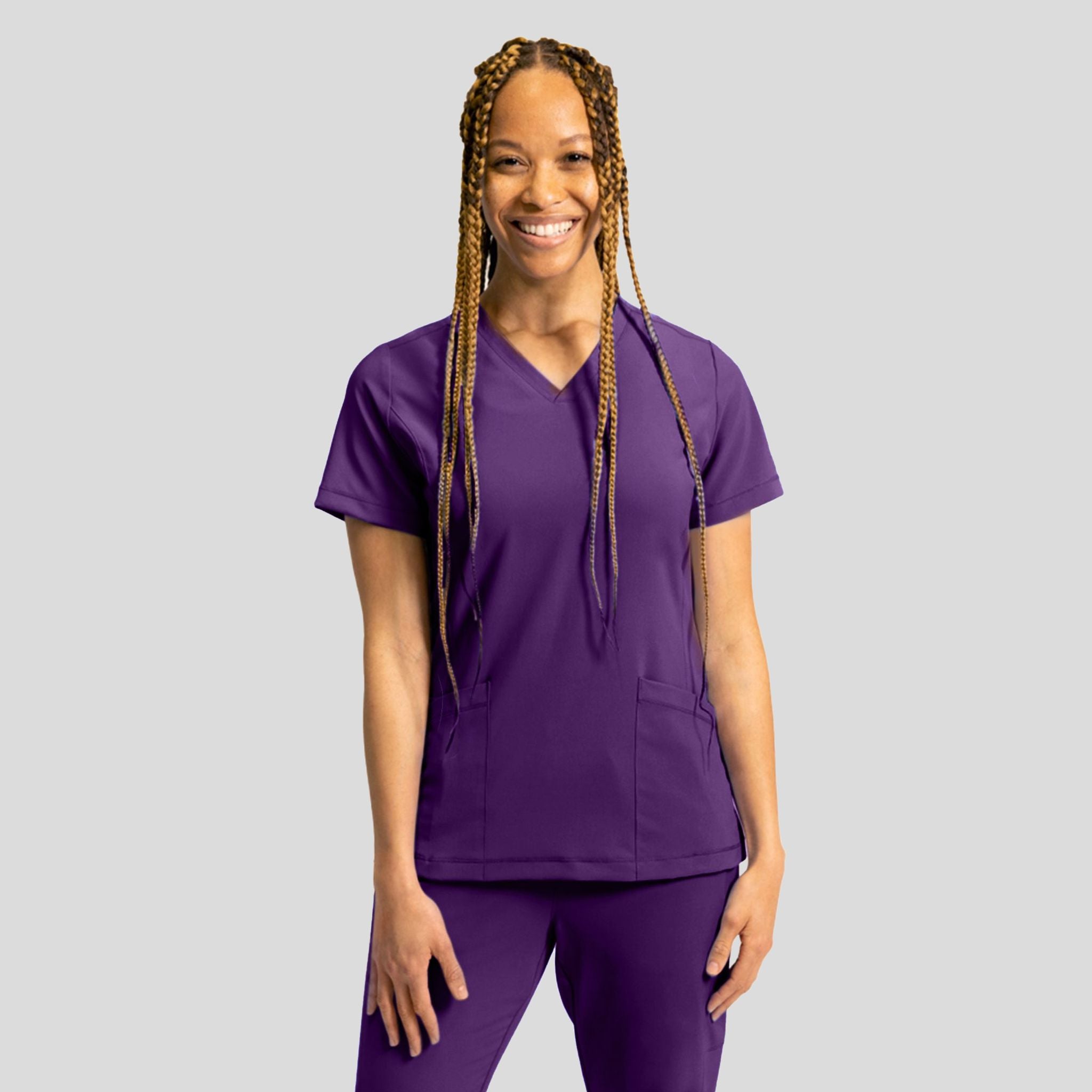 Women's V-Neck Top | Eggplant