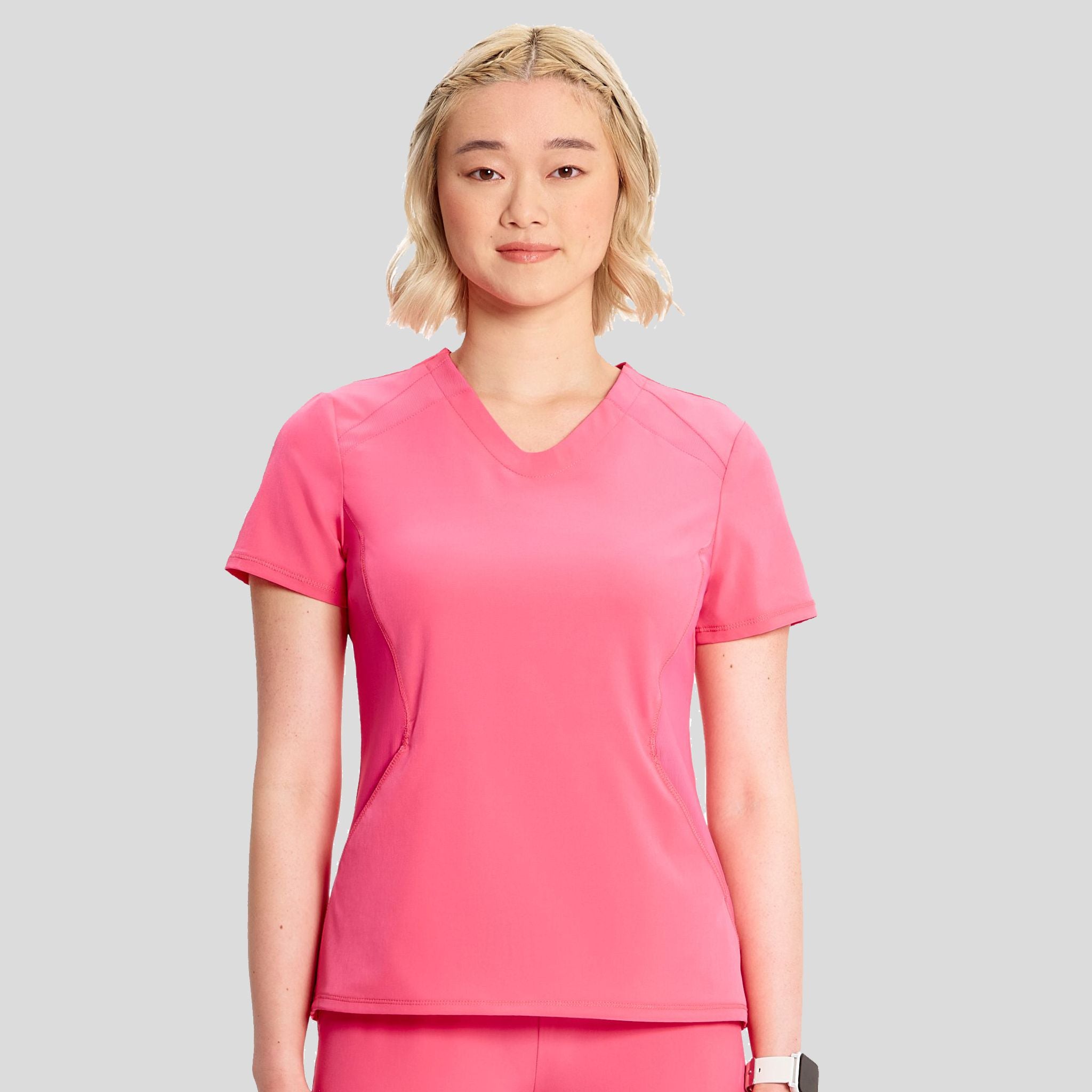 V-Neck Top | Power Pink