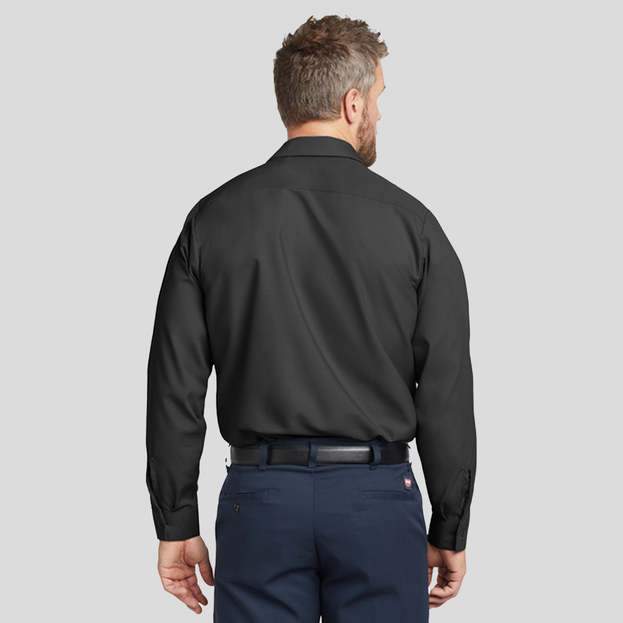 Men's Long Sleeve Industrial Work Shirt | Charcoal